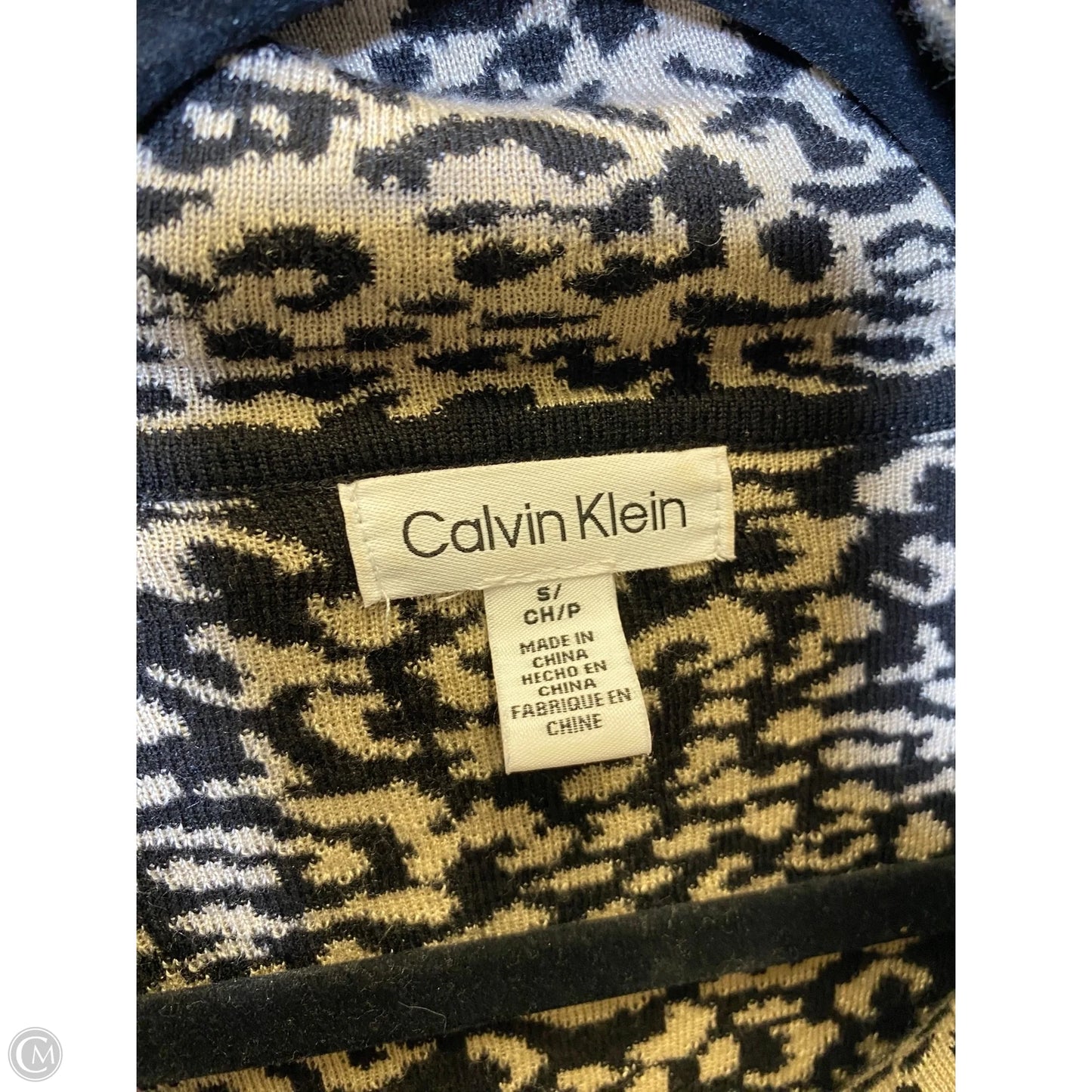 Sweater By Calvin Klein In Animal Print, Size: S