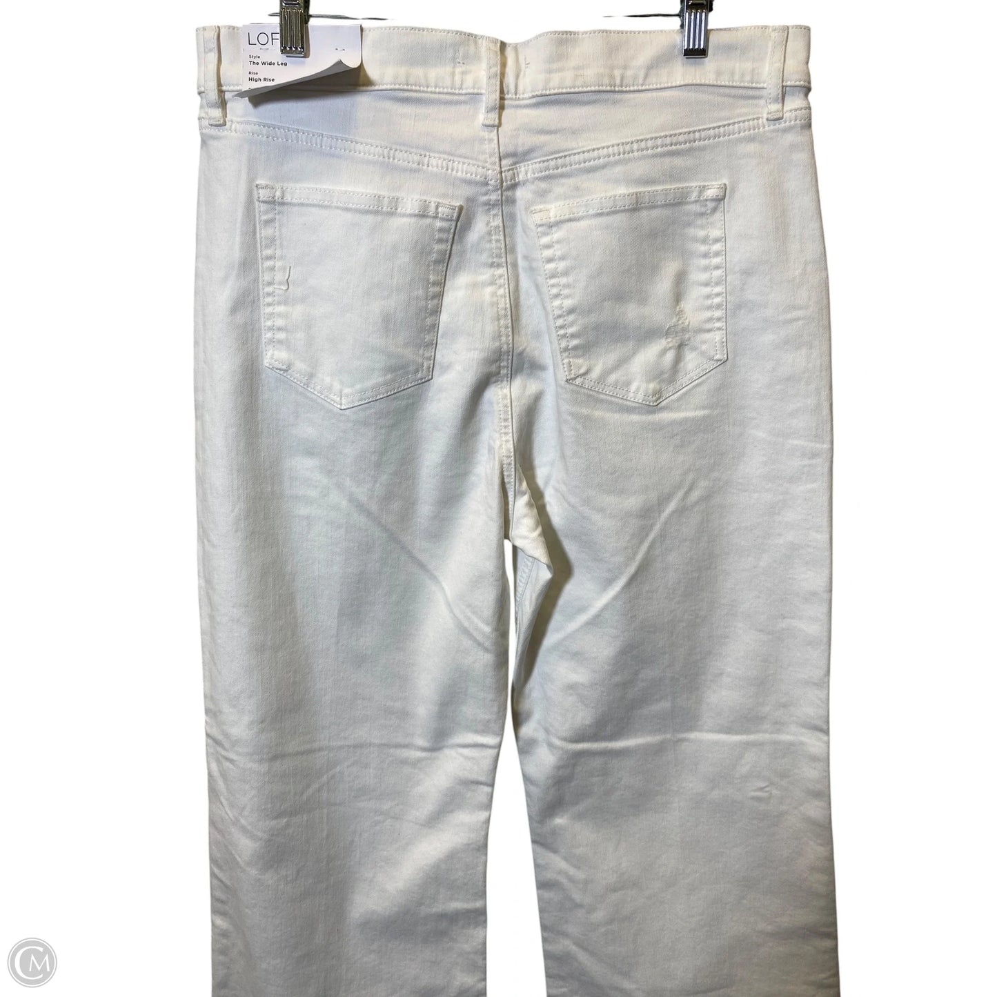Jeans Wide Leg By Loft In White, Size: 10