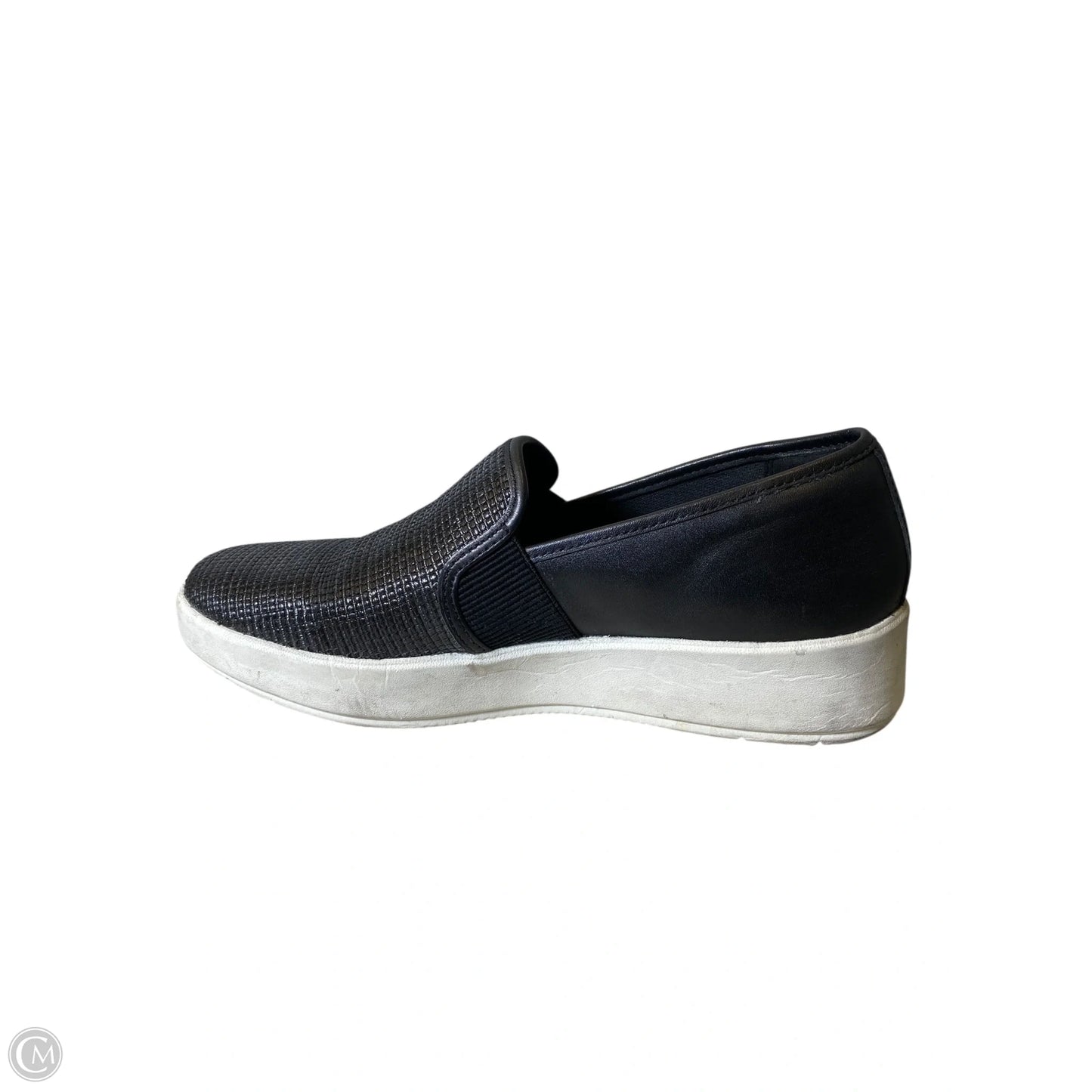 Shoes Flats By Clarks In Black & White, Size: 12