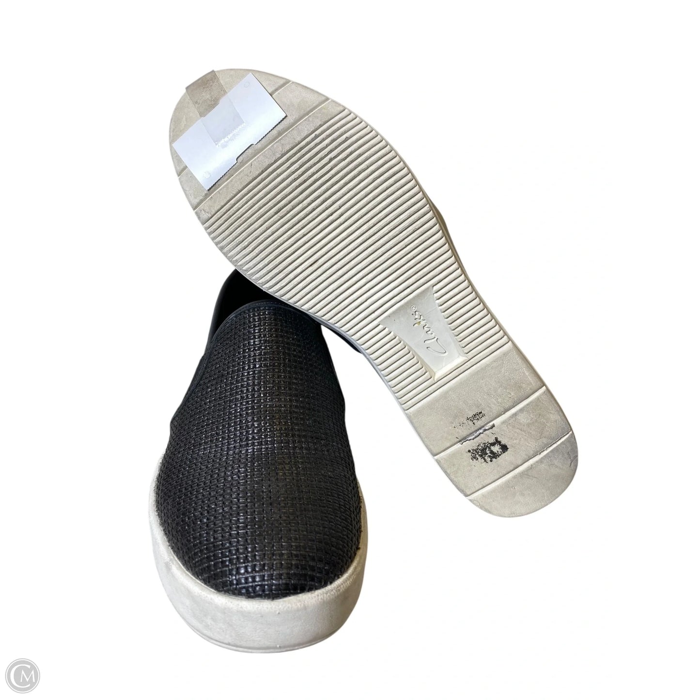 Shoes Flats By Clarks In Black & White, Size: 12