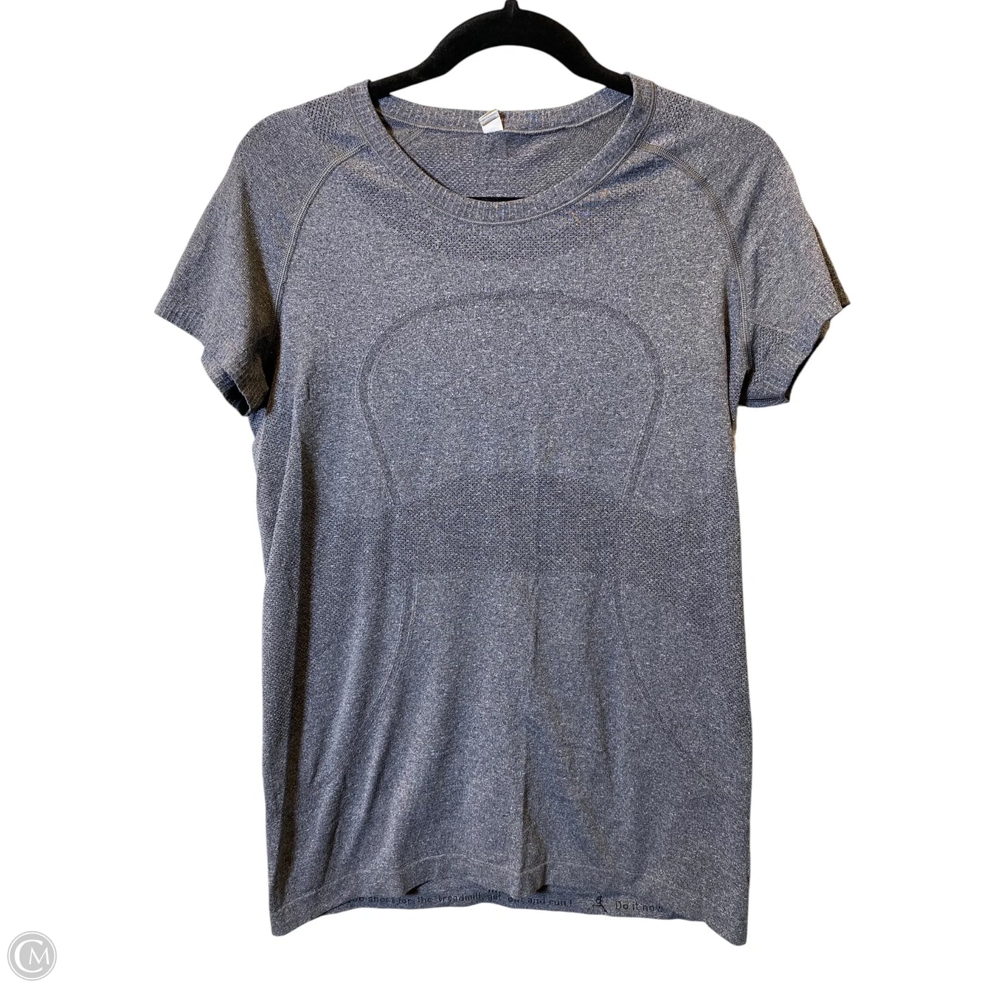 Top Short Sleeve By Lululemon In Grey, Size: 12