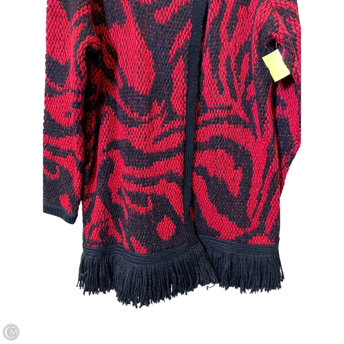 Sweater By Chicos In Black & Red, Size: Xl
