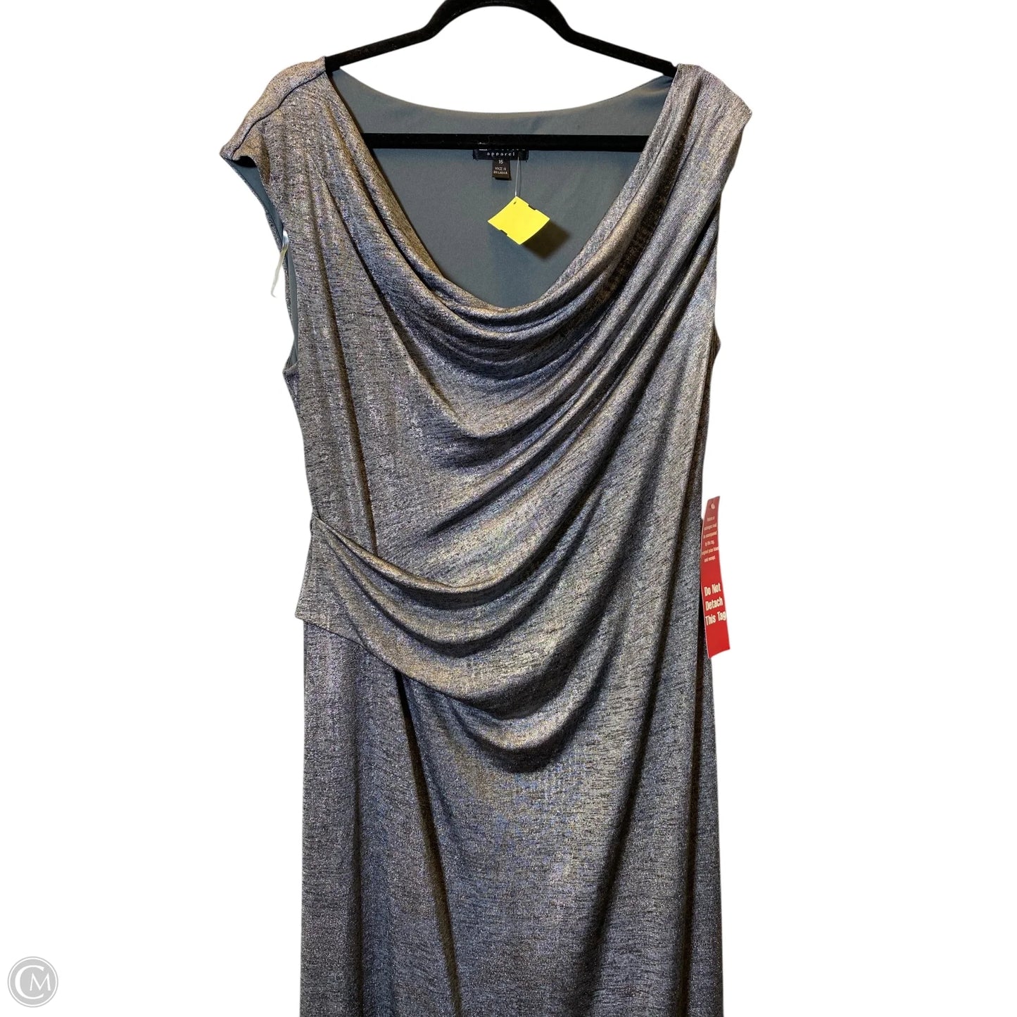 Dress Party Long By Connected Apparel In Silver, Size: 16
