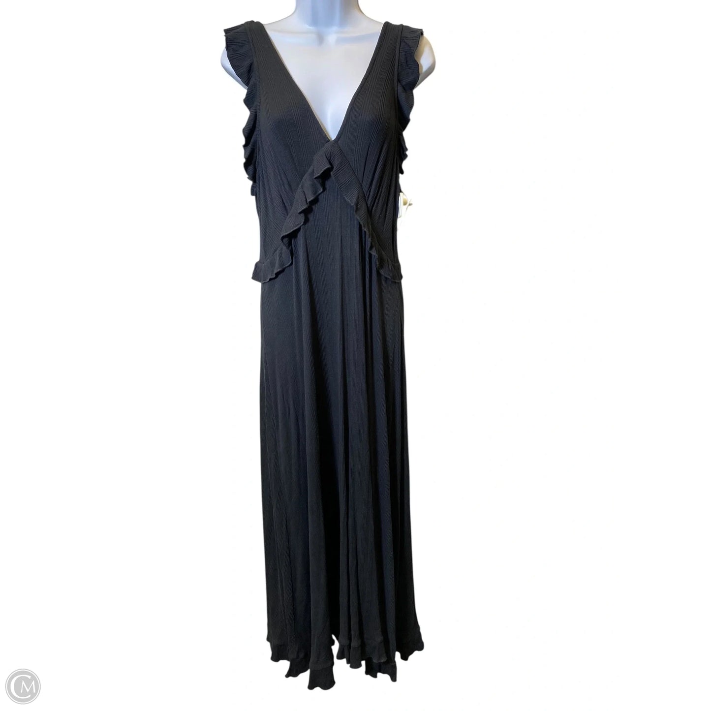 Dress Casual Maxi By Anthropologie In Black, Size: L