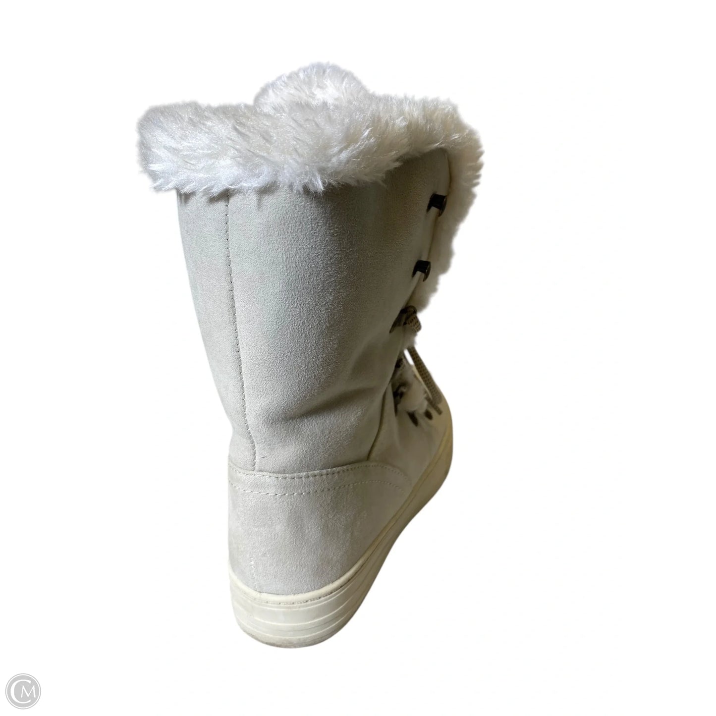 Boots Mid-calf Flats By Merona In Grey & Tan, Size: 8