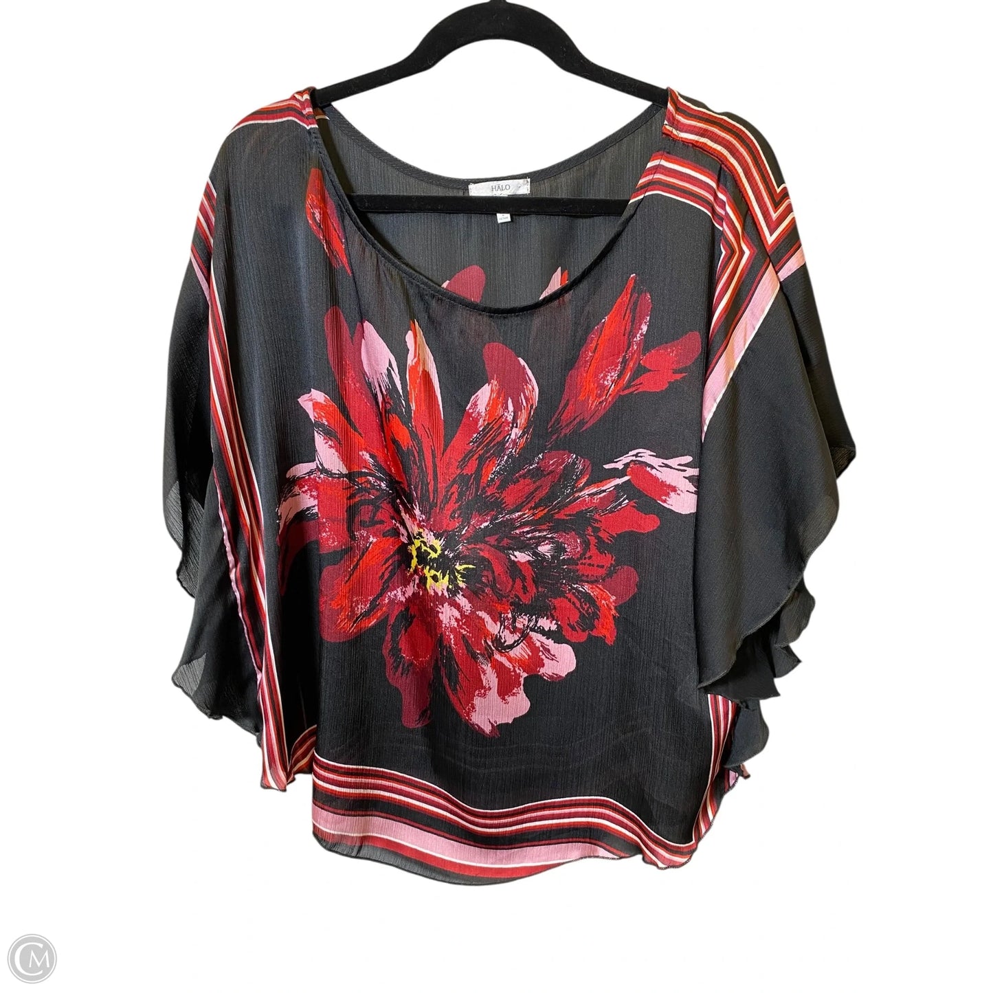Top Short Sleeve By Halo In Multi-colored, Size: Xl