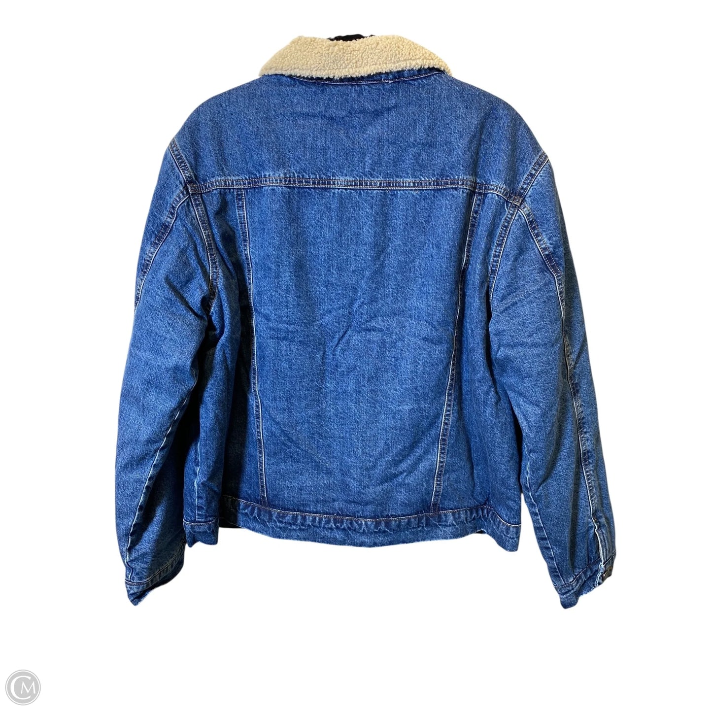 Jacket Denim By Clothes Mentor In Blue Denim, Size: L
