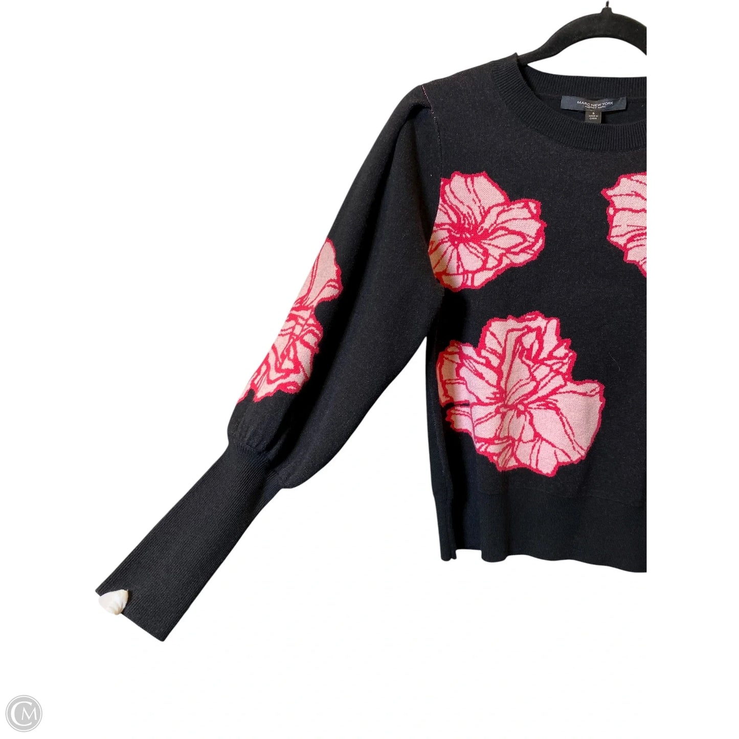 Sweater By Marc New York In Black & Pink, Size: S