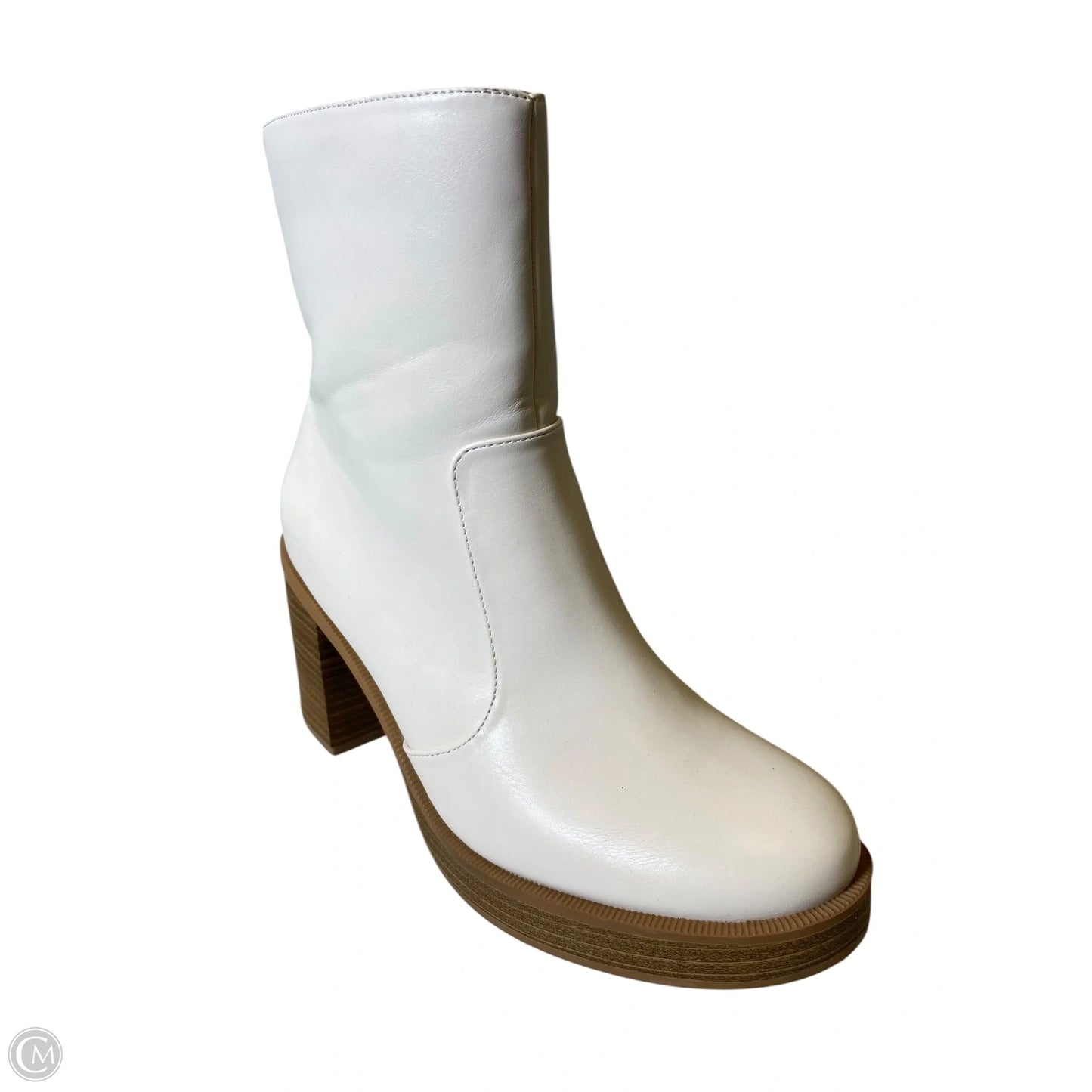 Boots Ankle Heels By Universal Thread In Cream, Size: 8.5