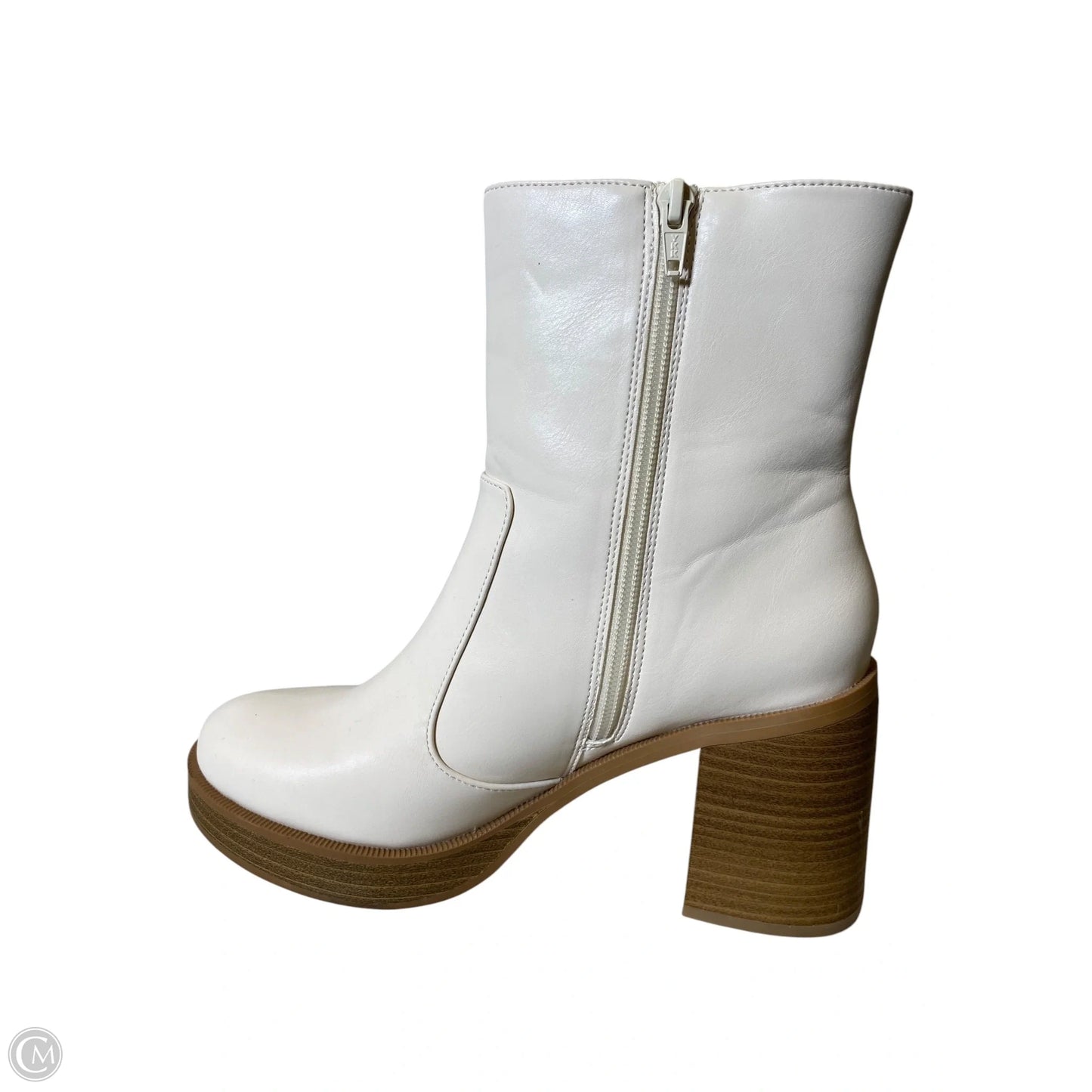 Boots Ankle Heels By Universal Thread In Cream, Size: 8.5