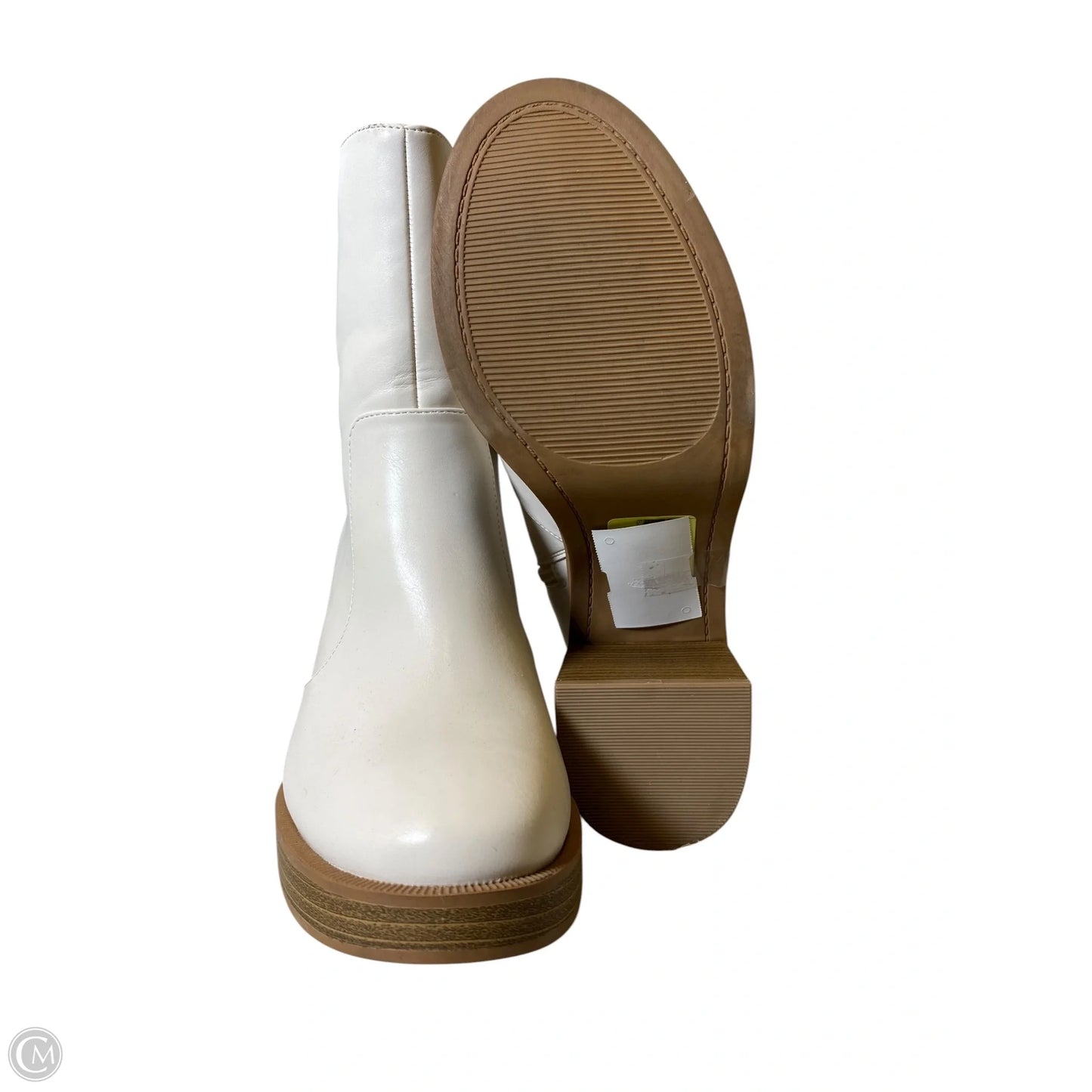 Boots Ankle Heels By Universal Thread In Cream, Size: 8.5