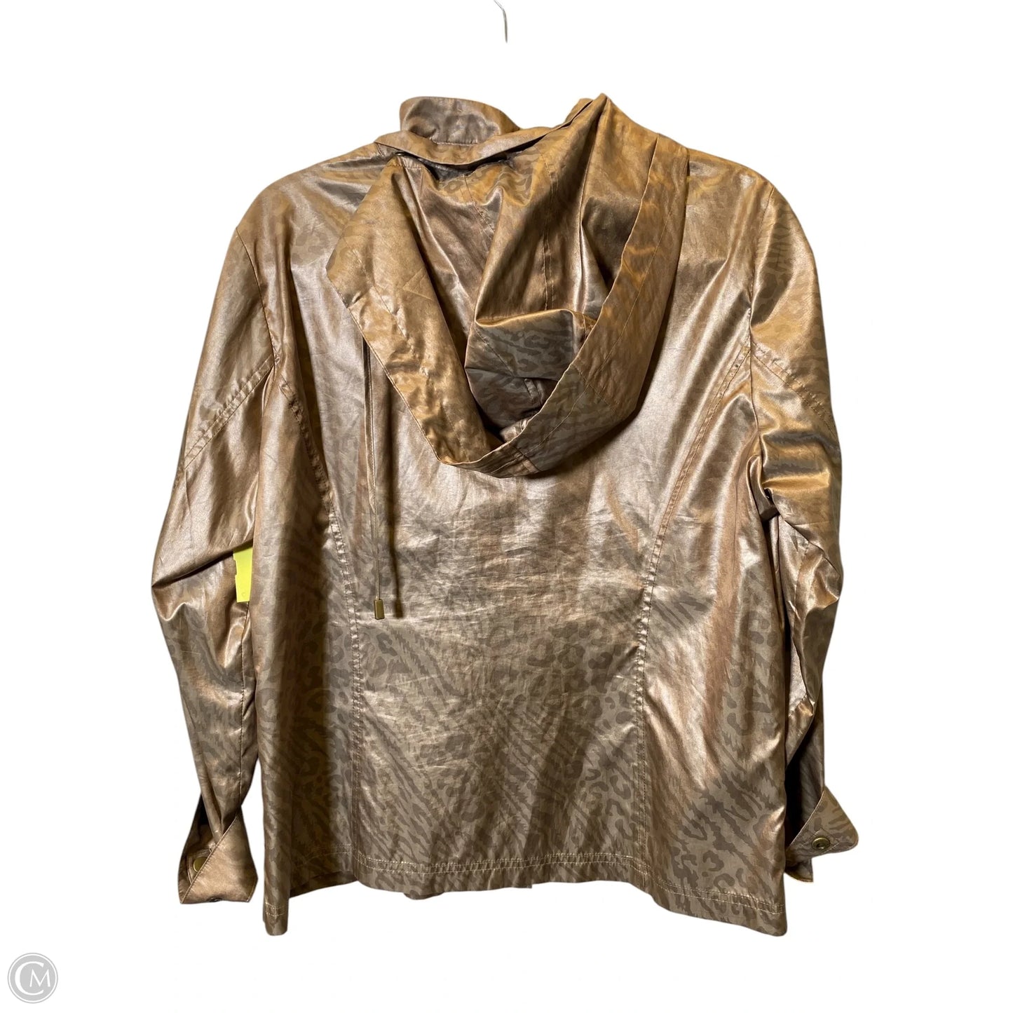 Jacket Utility By Zenergy By Chicos In Leopard Print, Size: L