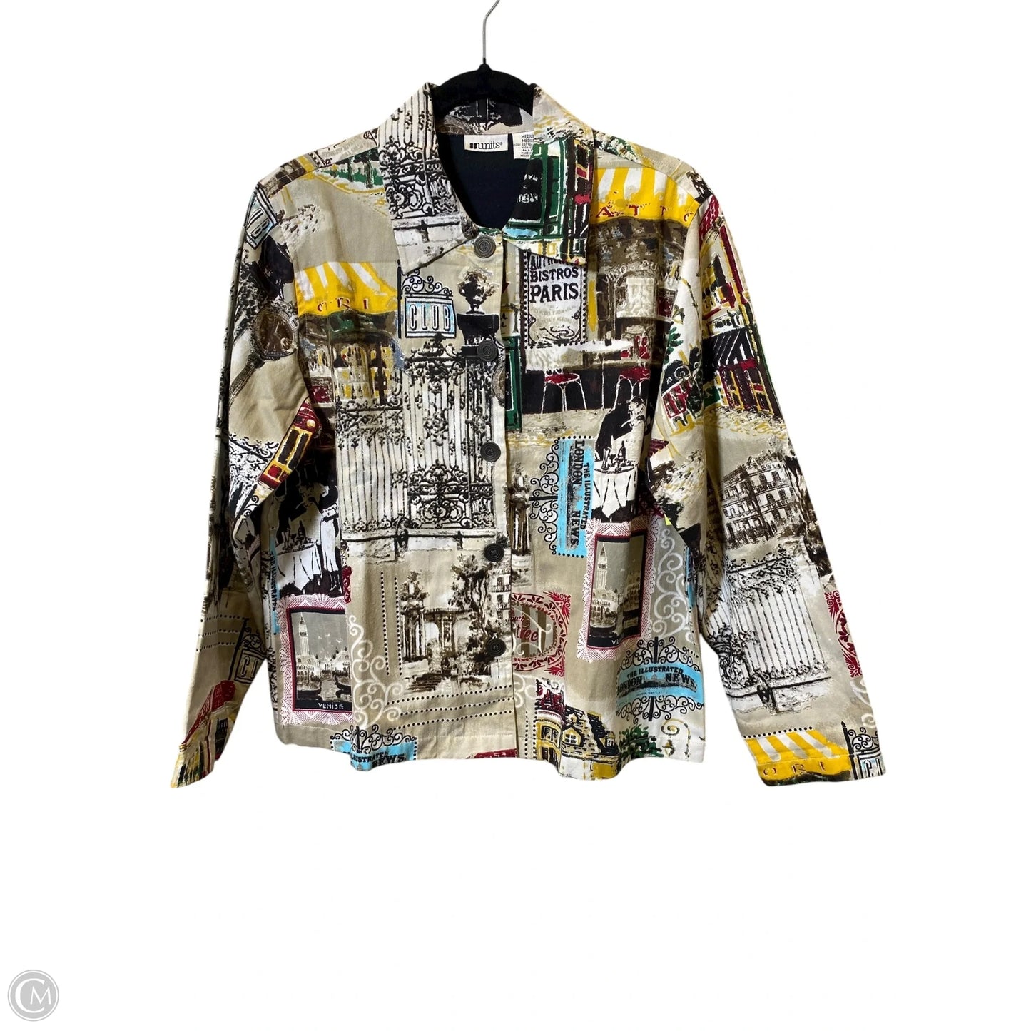 Jacket Denim By Clothes Mentor In Multi-colored, Size: M