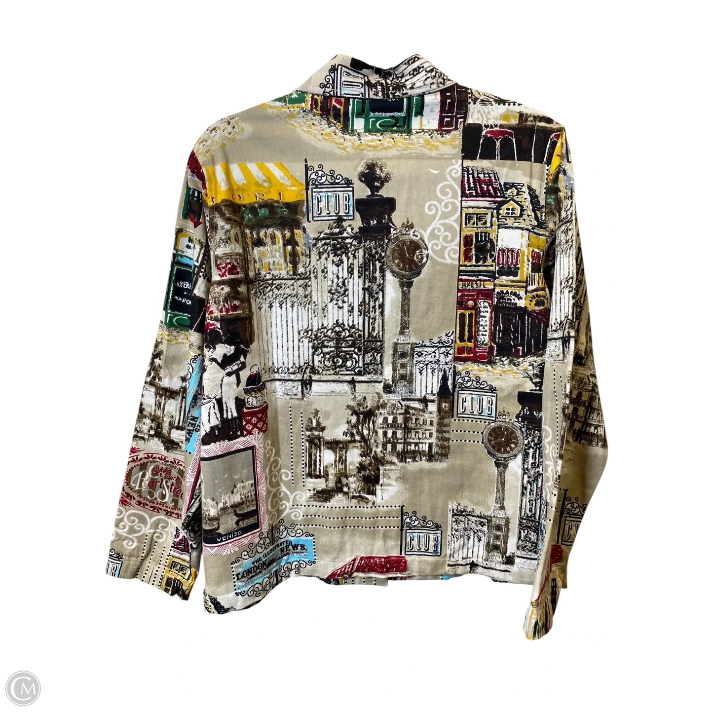 Jacket Denim By Clothes Mentor In Multi-colored, Size: M