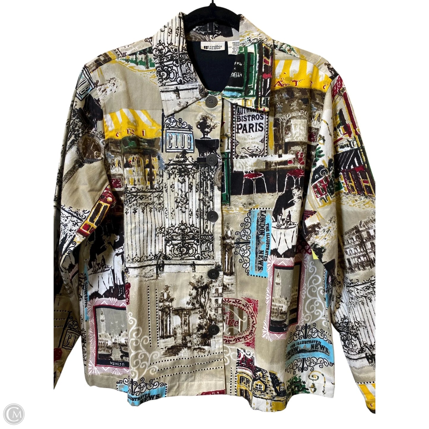 Jacket Denim By Clothes Mentor In Multi-colored, Size: M