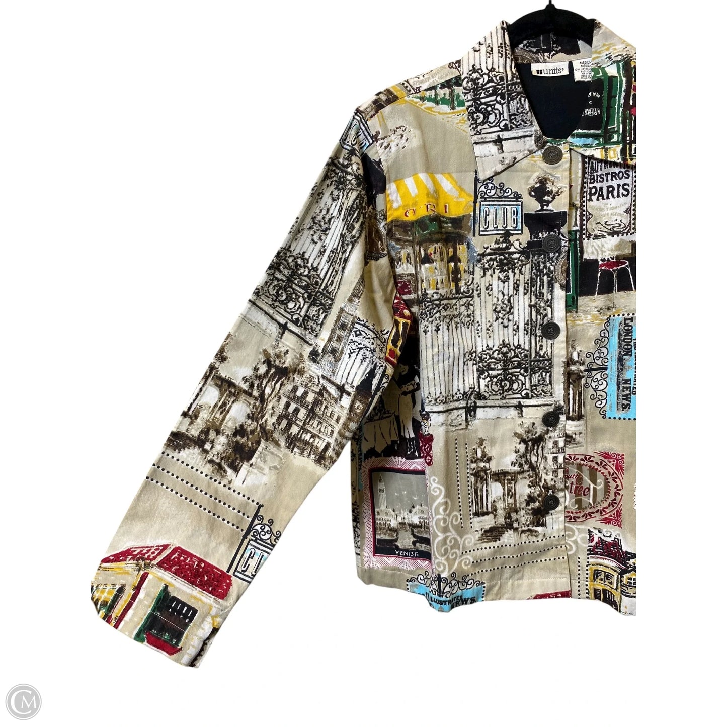 Jacket Denim By Clothes Mentor In Multi-colored, Size: M