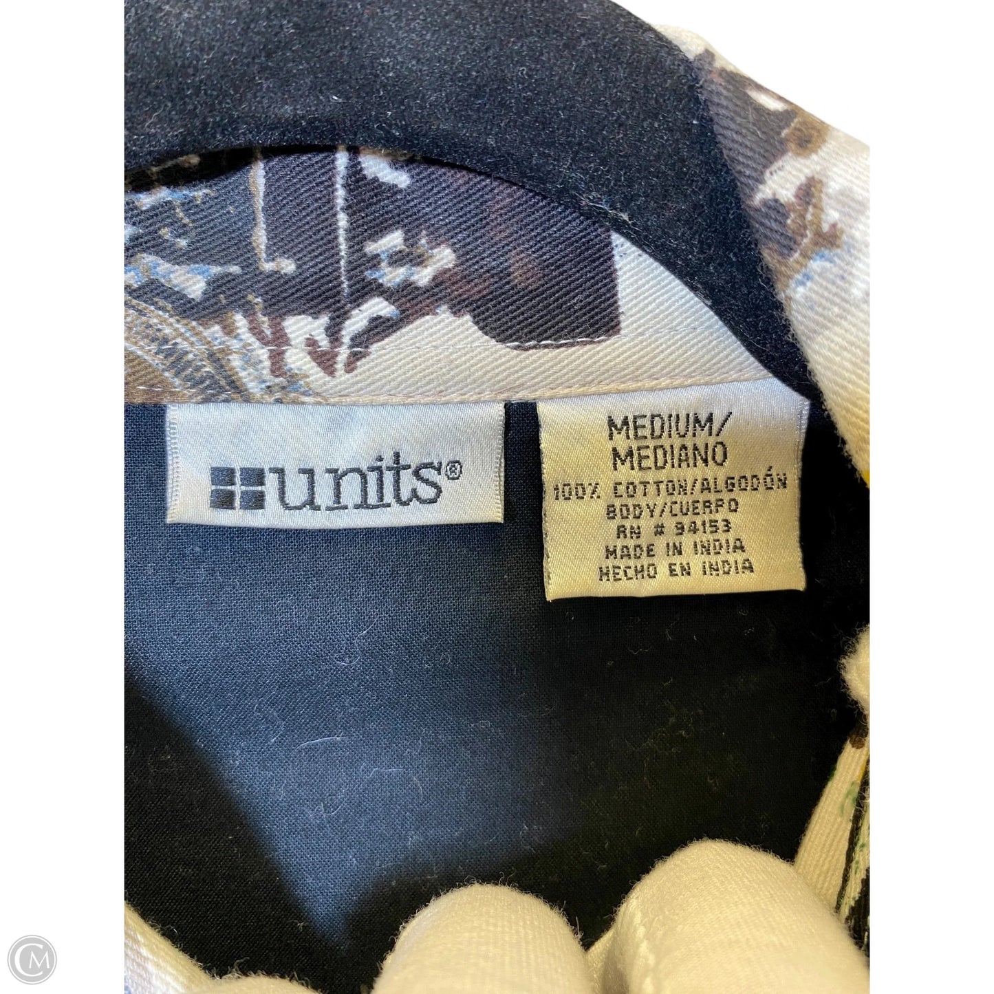 Jacket Denim By Clothes Mentor In Multi-colored, Size: M