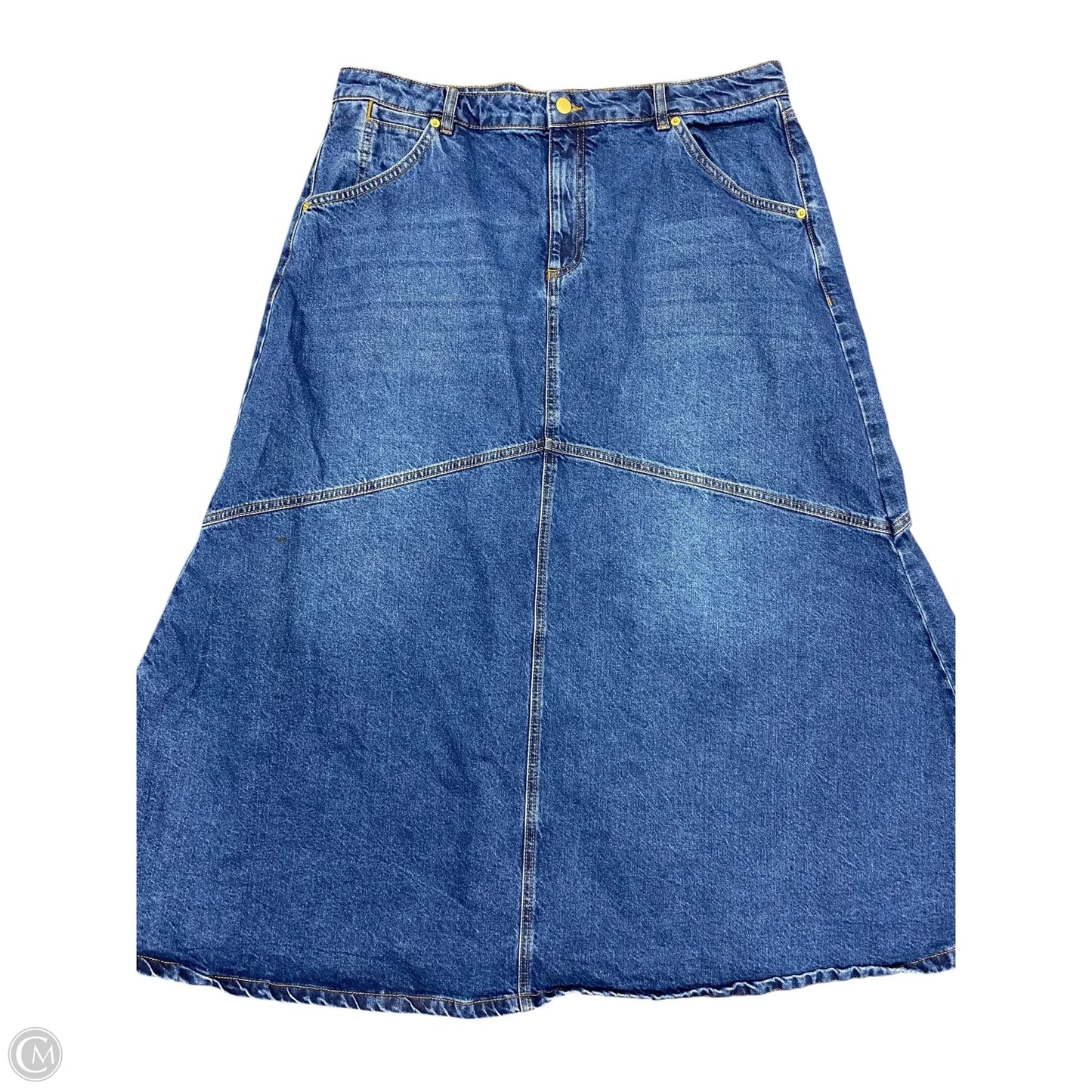 Skirt Maxi By Clothes Mentor In Blue Denim, Size: 16