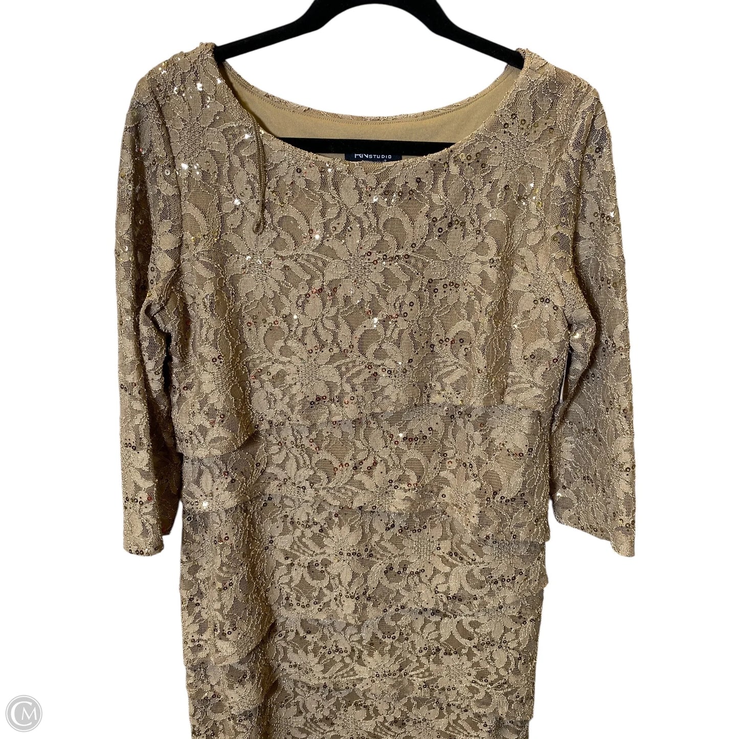 Dress Party Short By Ronnie Nicole In Gold, Size: 12