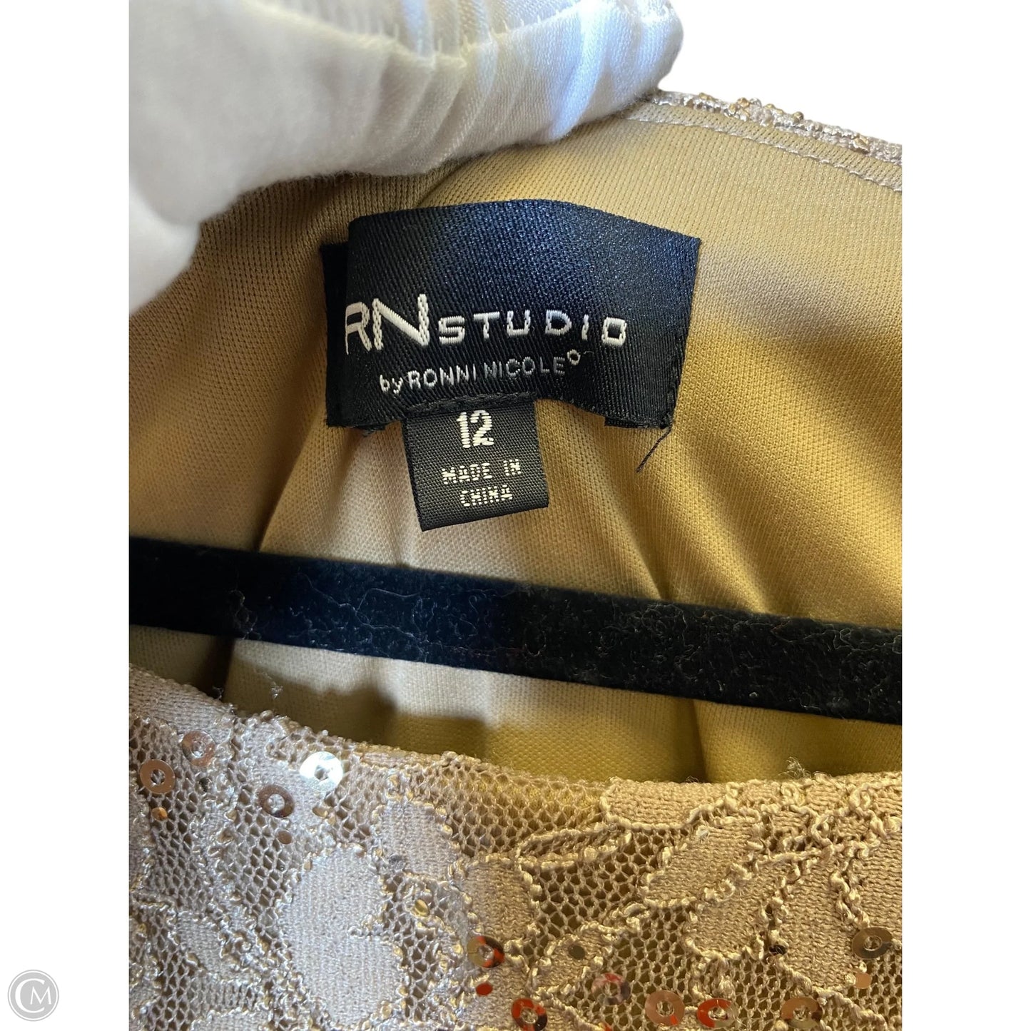 Dress Party Short By Ronnie Nicole In Gold, Size: 12