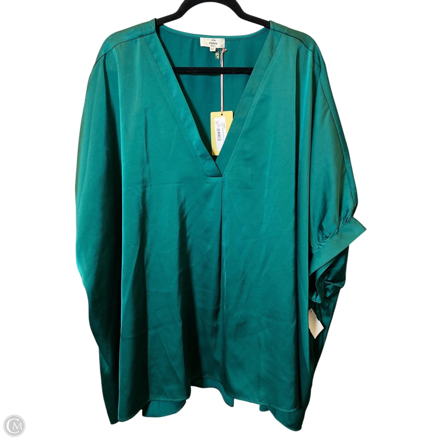 Top Short Sleeve By Entro In Green, Size: 2x
