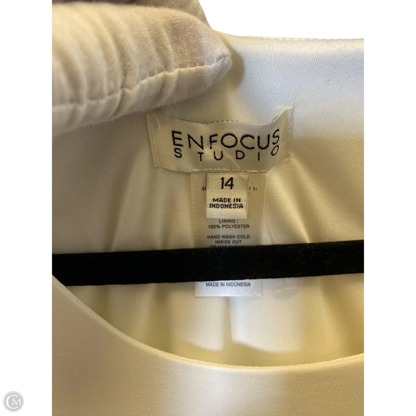 Dress Casual Maxi By Enfocus In Black & Cream, Size: 14