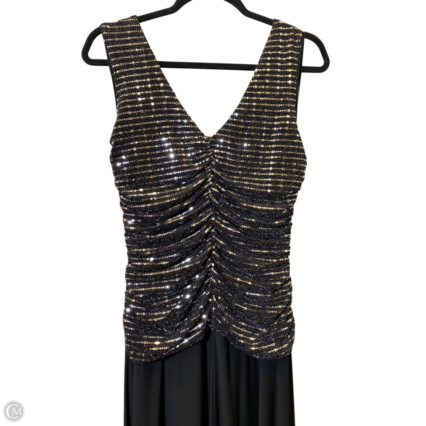 Dress Party Long By R And M Richards In Black, Size: 14