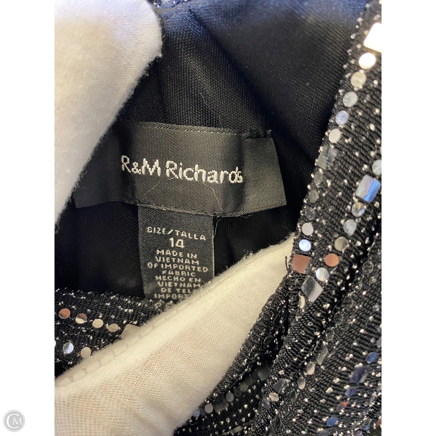 Dress Party Long By R And M Richards In Black, Size: 14