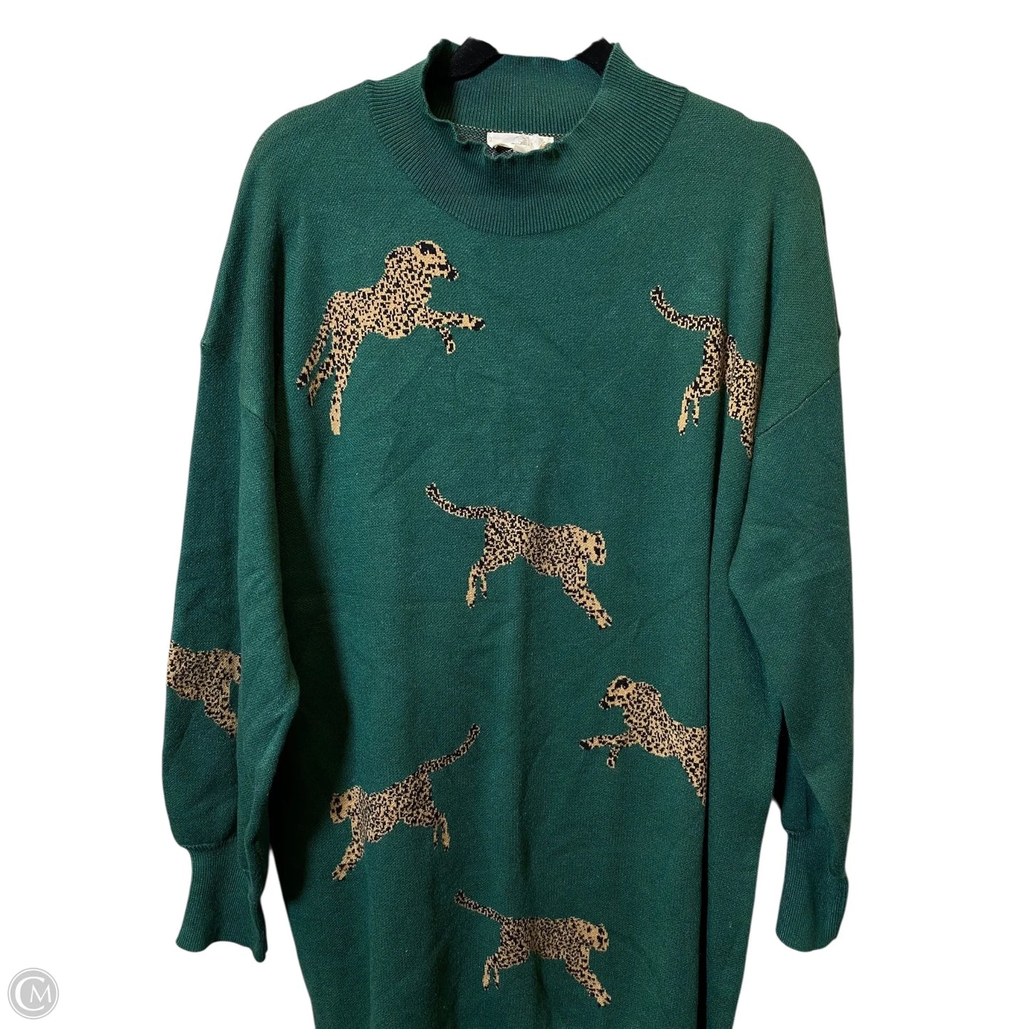 Sweater Dress By Entro In Green, Size: L
