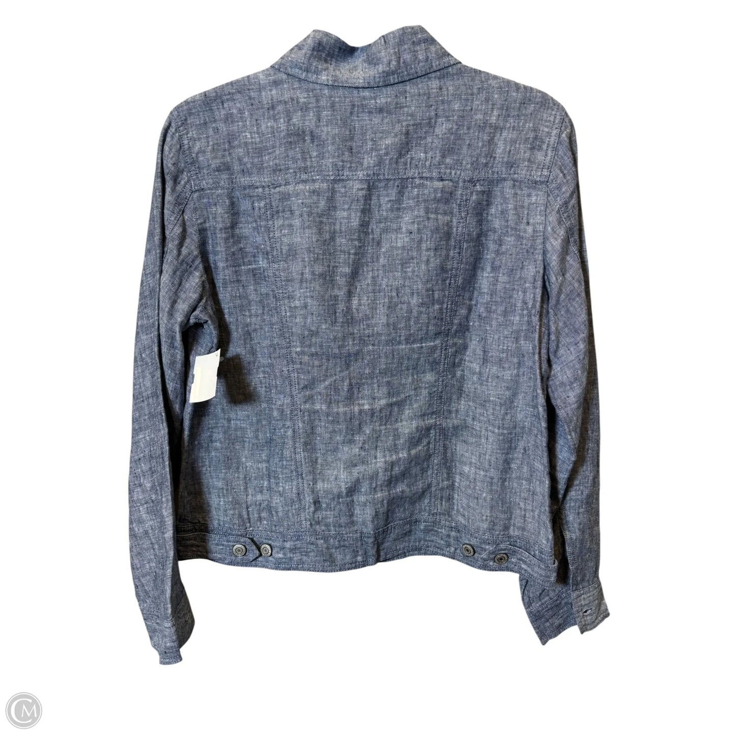 Top Long Sleeve By Jones And Co In Blue, Size: S