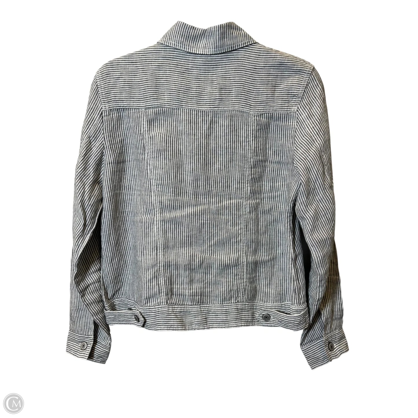 Top Long Sleeve By Jones And Co In Striped Pattern, Size: S