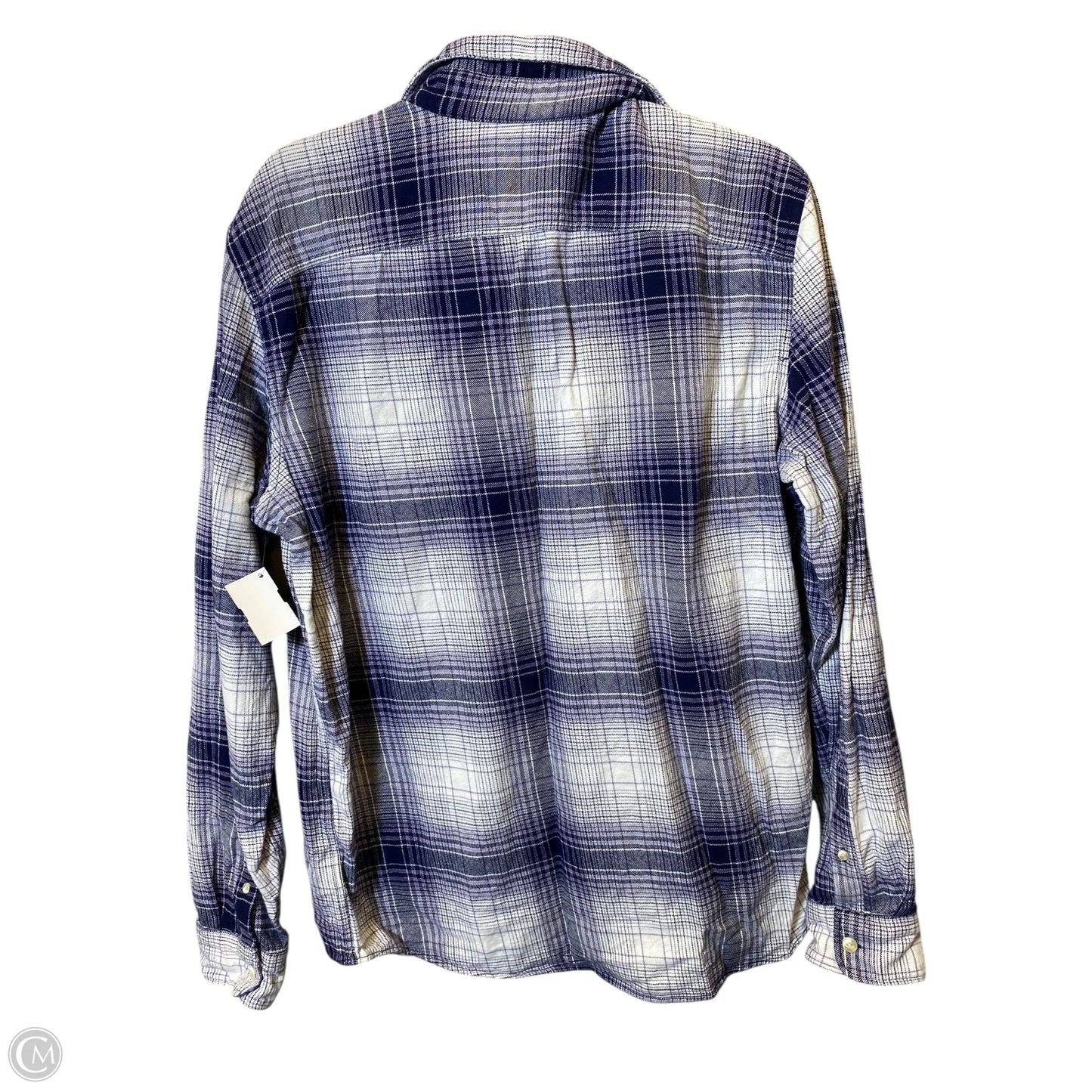 Top Long Sleeve By Gap In Plaid Pattern, Size: L