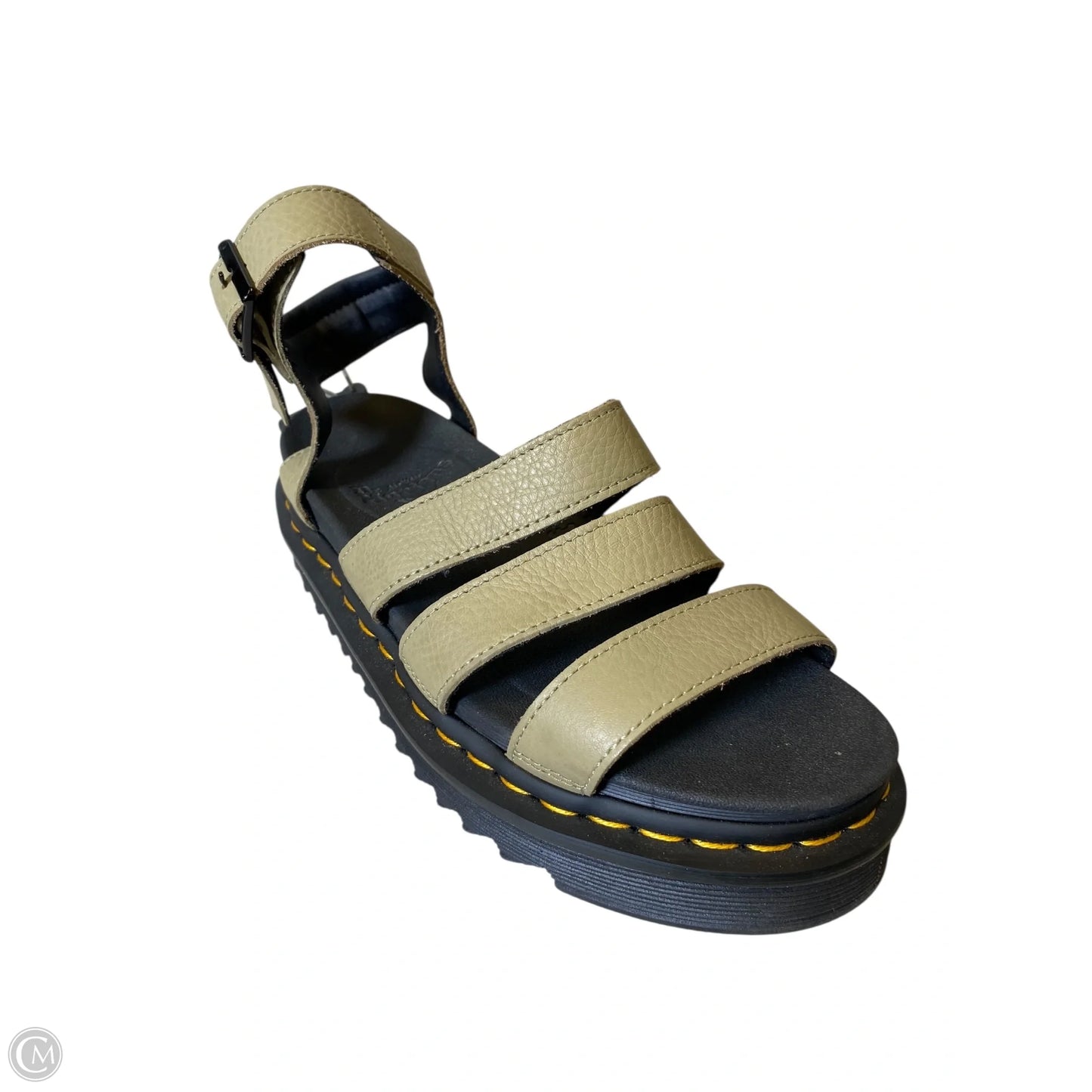 Sandals Heels Platform By Dr Martens In Black & Green, Size: 8