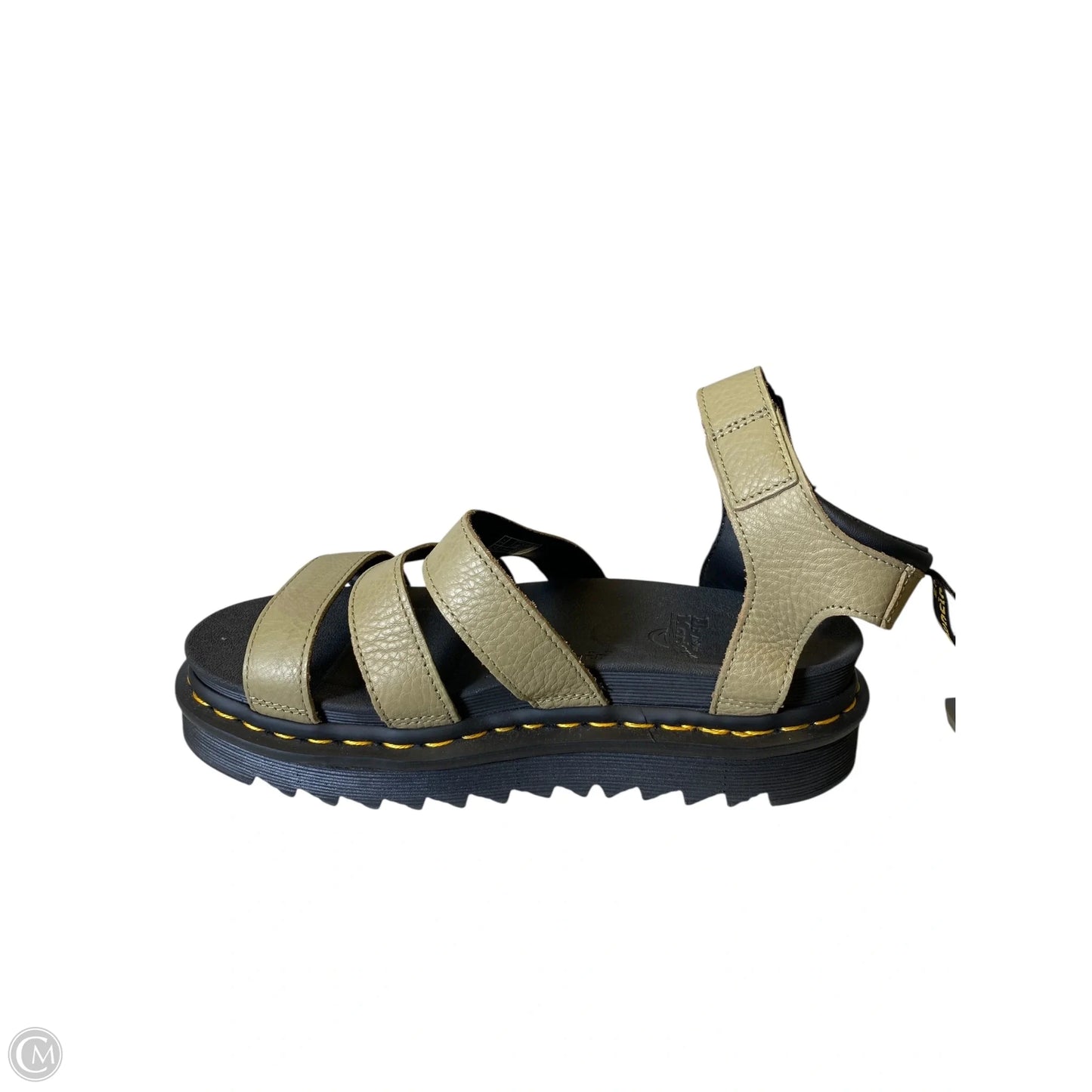 Sandals Heels Platform By Dr Martens In Black & Green, Size: 8