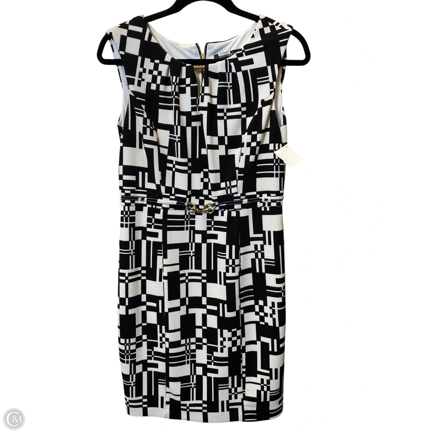 Dress Casual Midi By Ellen Tracy In Black & White, Size: 8