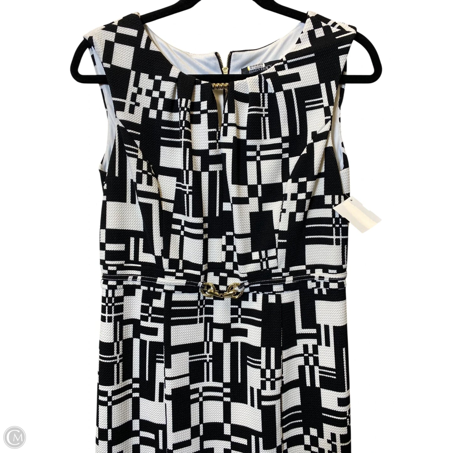 Dress Casual Midi By Ellen Tracy In Black & White, Size: 8