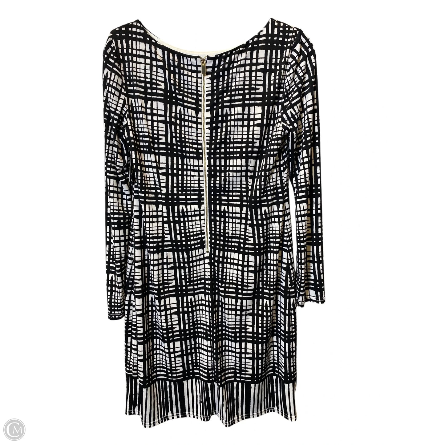 Dress Casual Midi By Vince Camuto In Black & White, Size: 8
