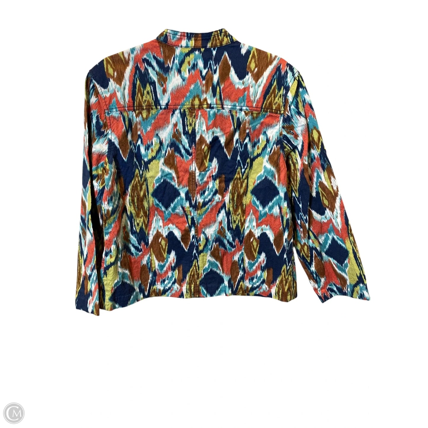 Blouse Long Sleeve By Koret In Multi-colored, Size: 14
