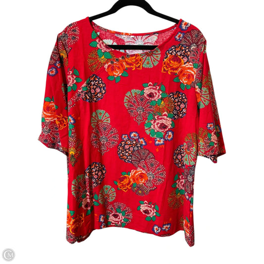 Top Long Sleeve By Clothes Mentor In Floral Print, Size: 3x