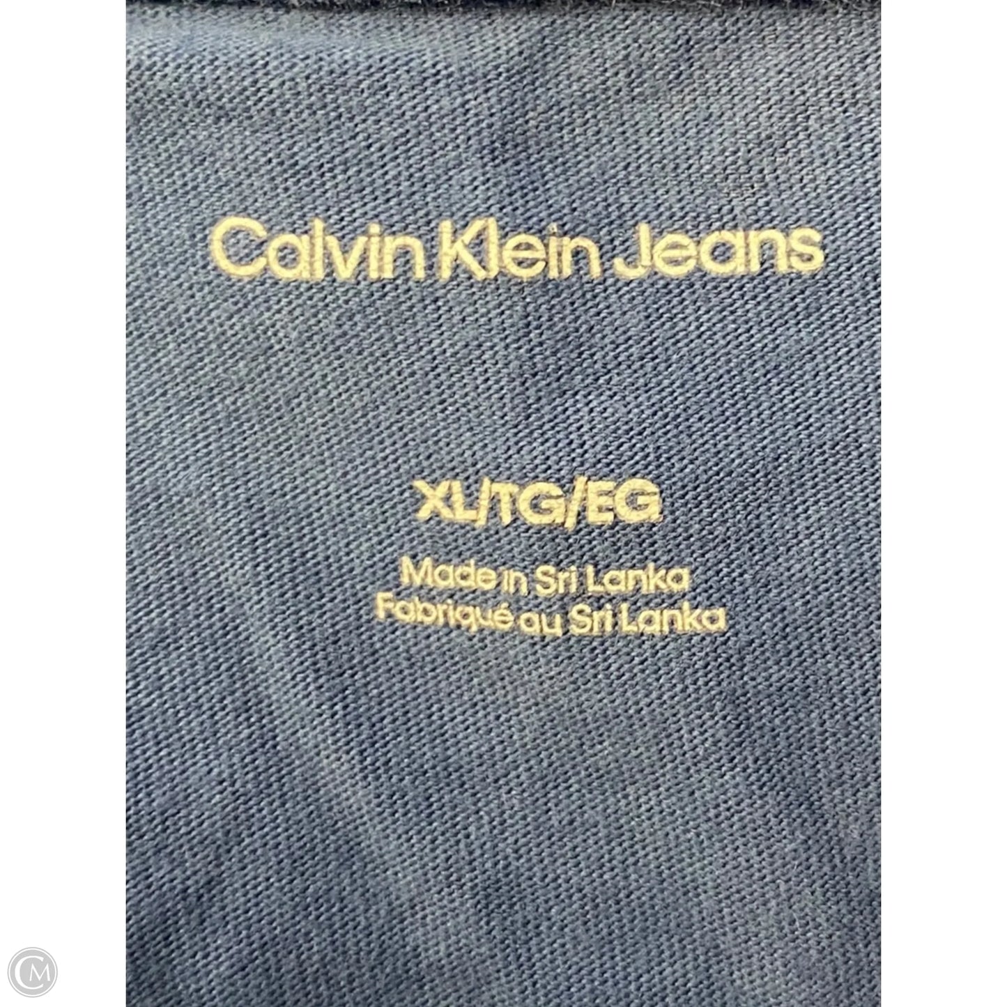 Top Short Sleeve By Calvin Klein In Blue, Size: Xl