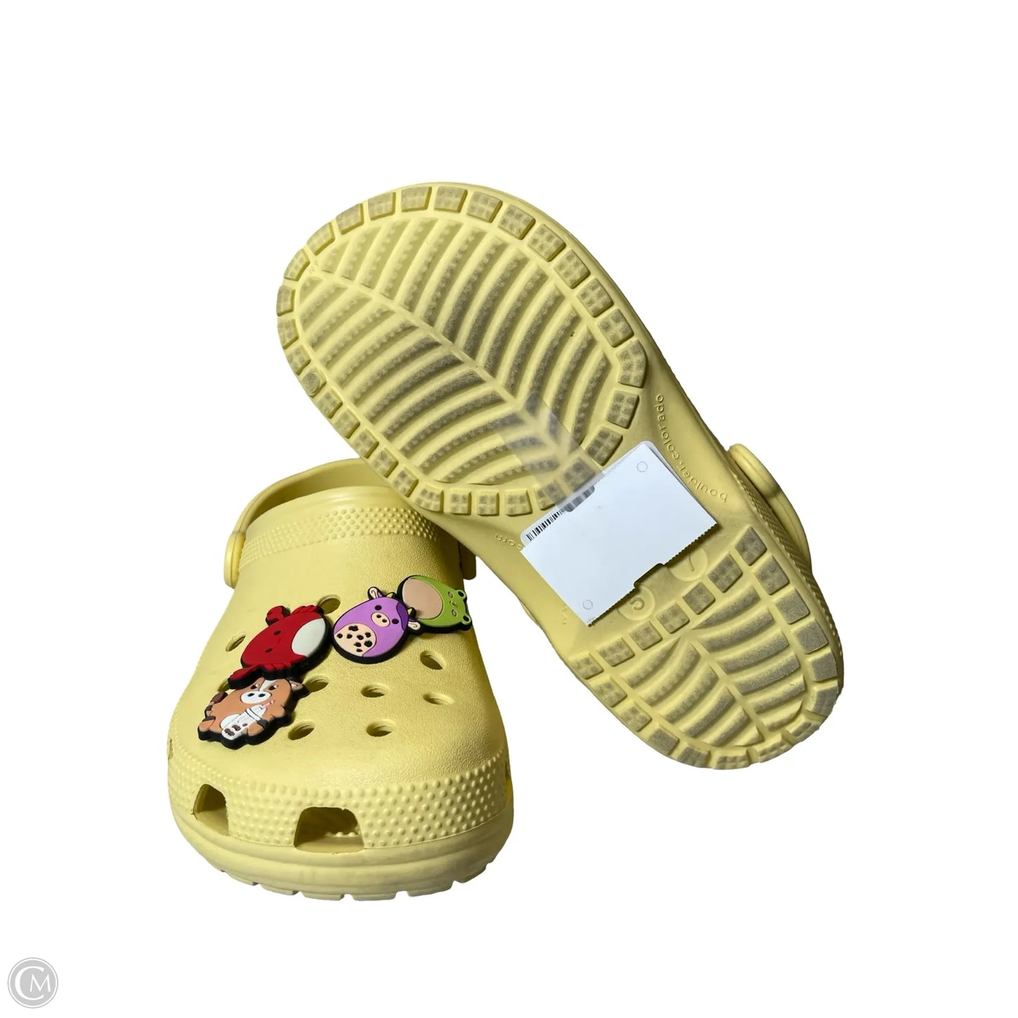 Shoes Flats By Crocs In Yellow, Size: 7