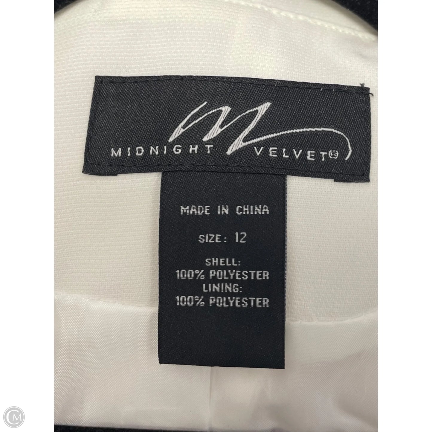 Blazer By Clothes Mentor In White & Yellow, Size: 12