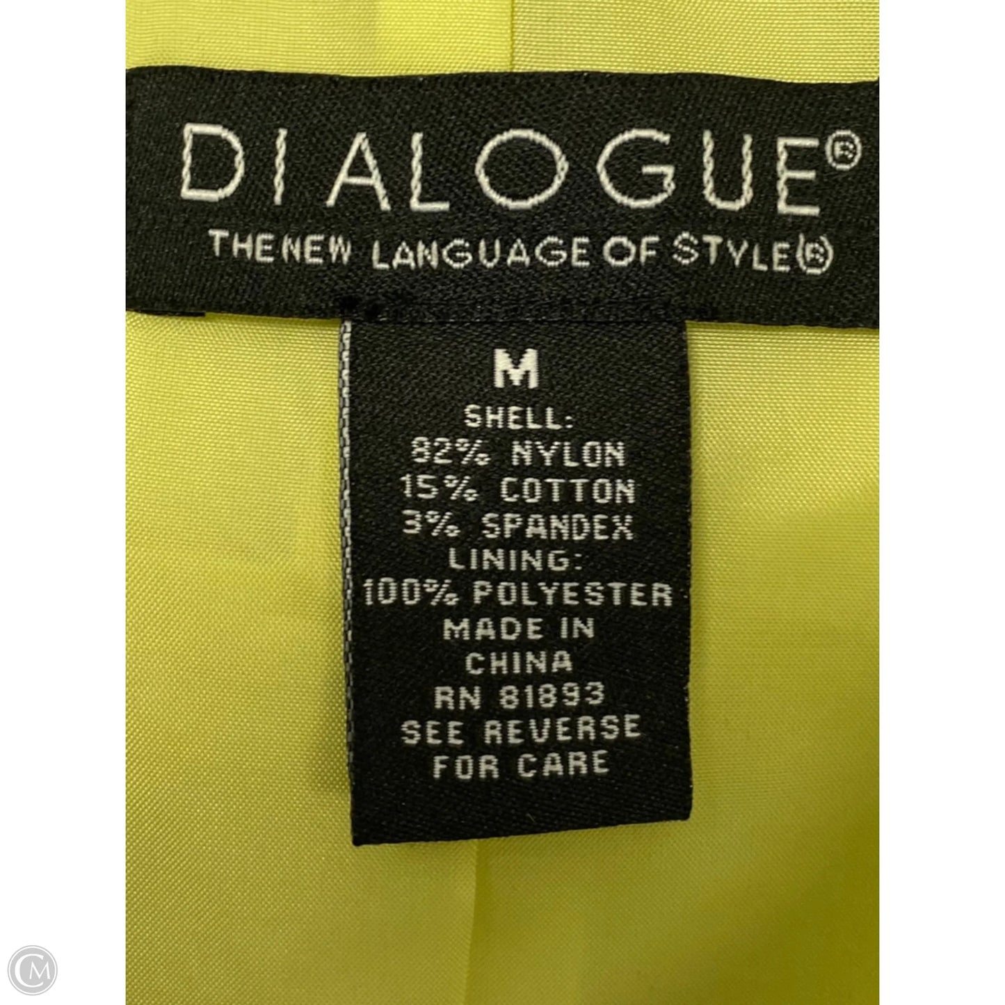 Blazer By Dialogue Qvc In Green, Size: M