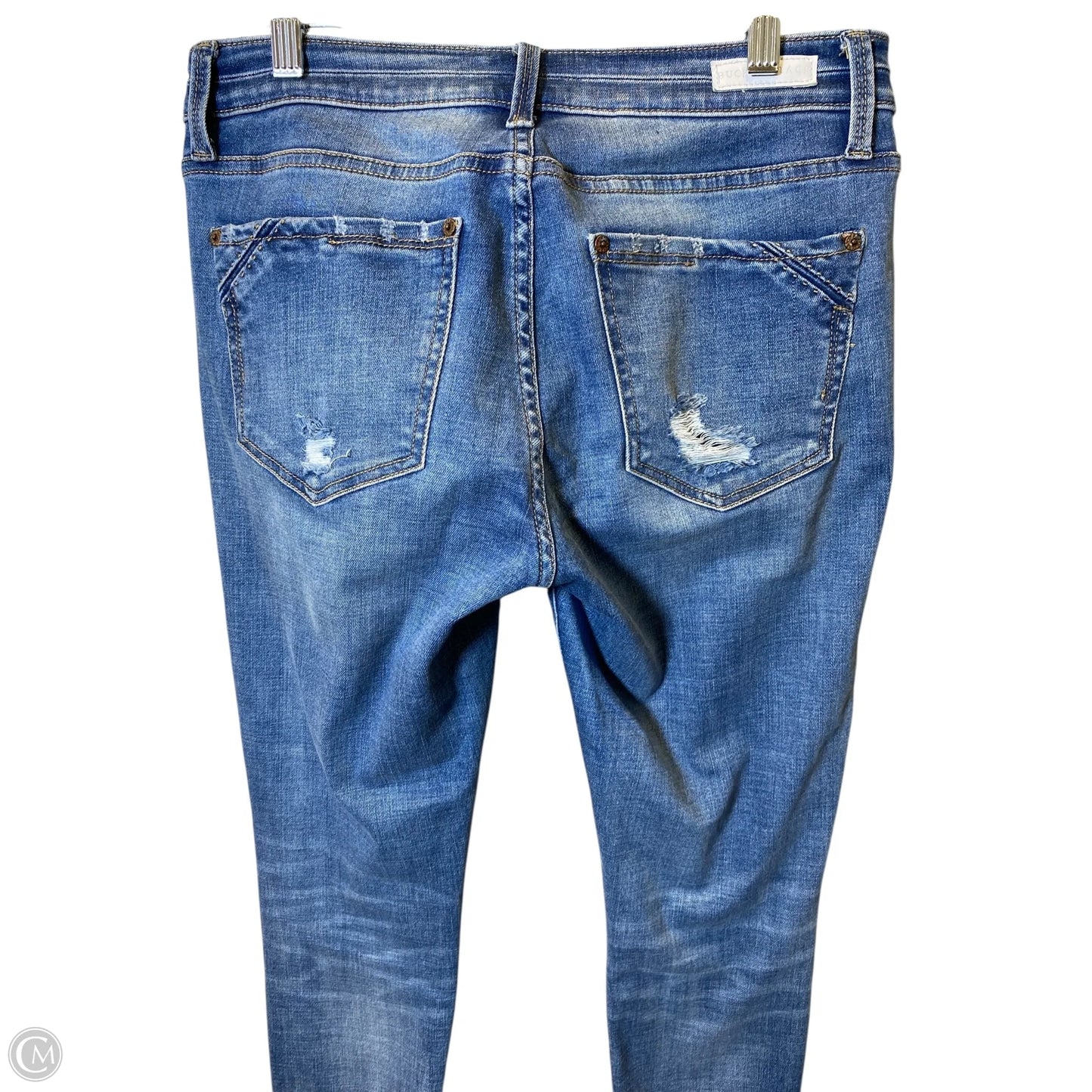 Jeans Skinny By Buckle Black In Blue Denim, Size: 4
