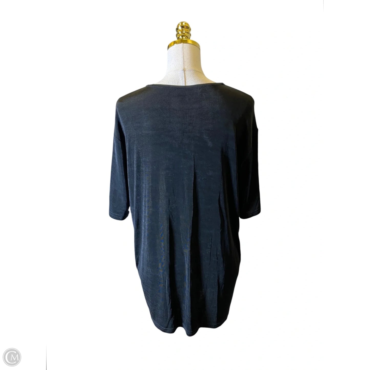 Top Short Sleeve By Clothes Mentor In Black, Size: 1x