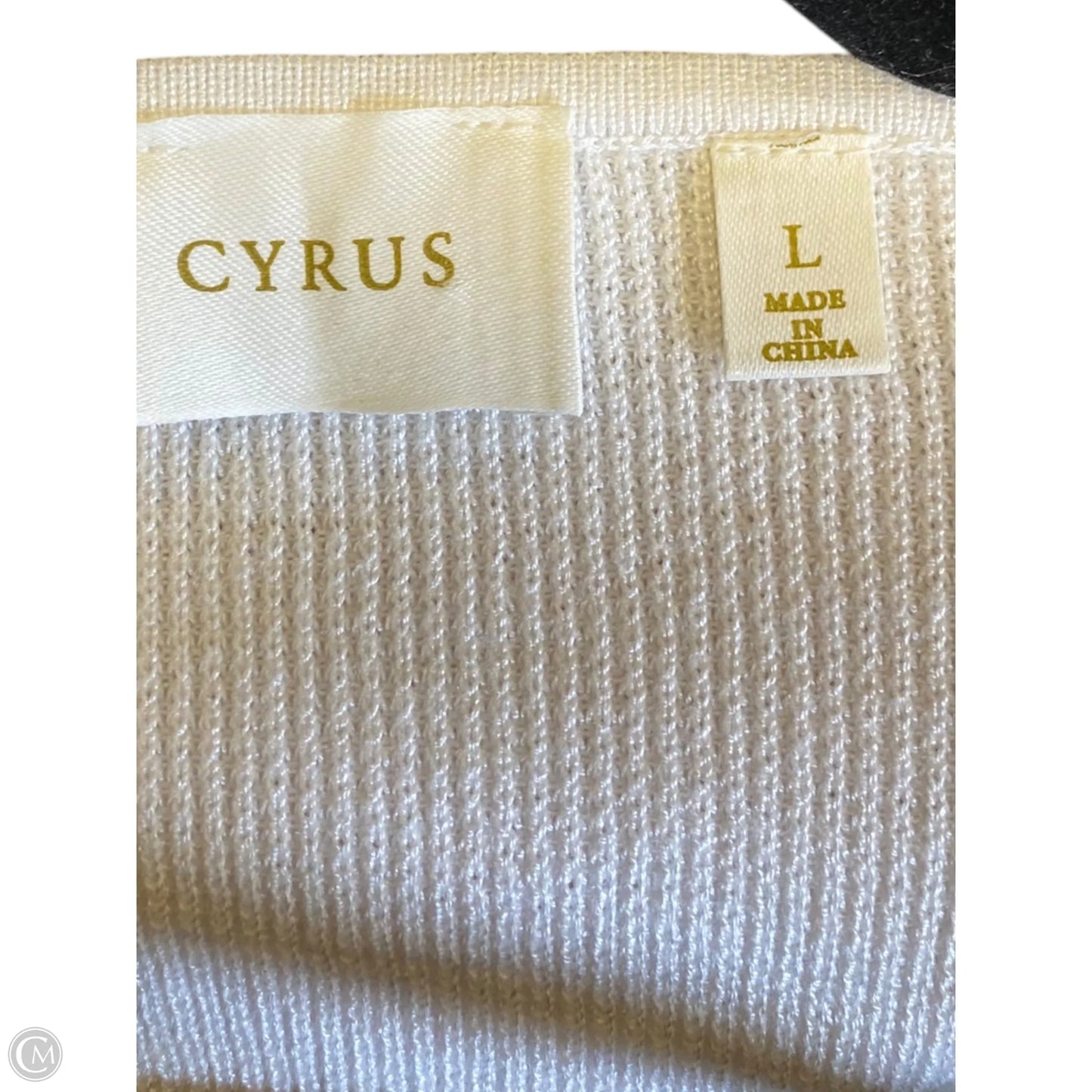 Top Short Sleeve By Cyrus In White, Size: L