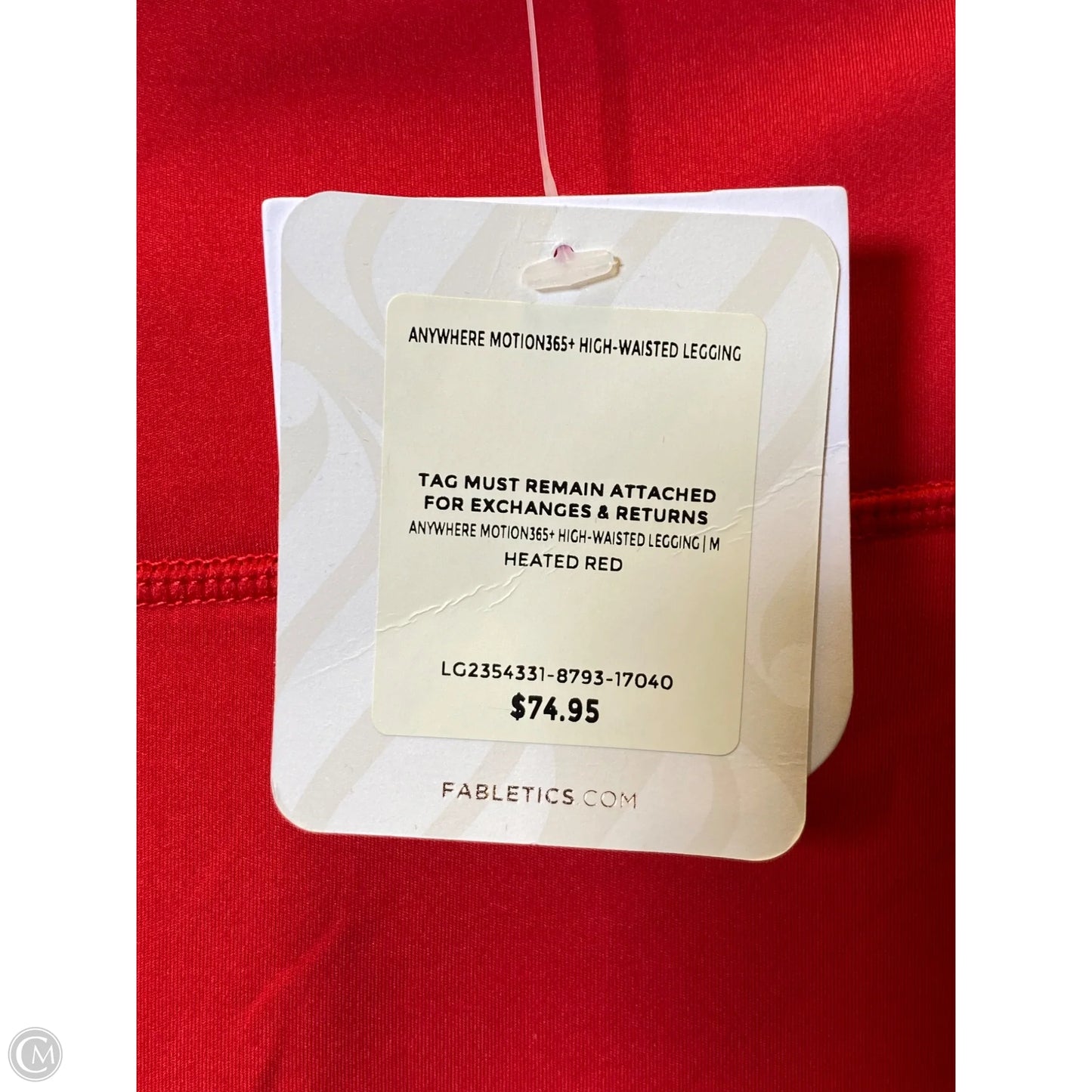 Athletic Leggings By Fabletics In Red, Size: M