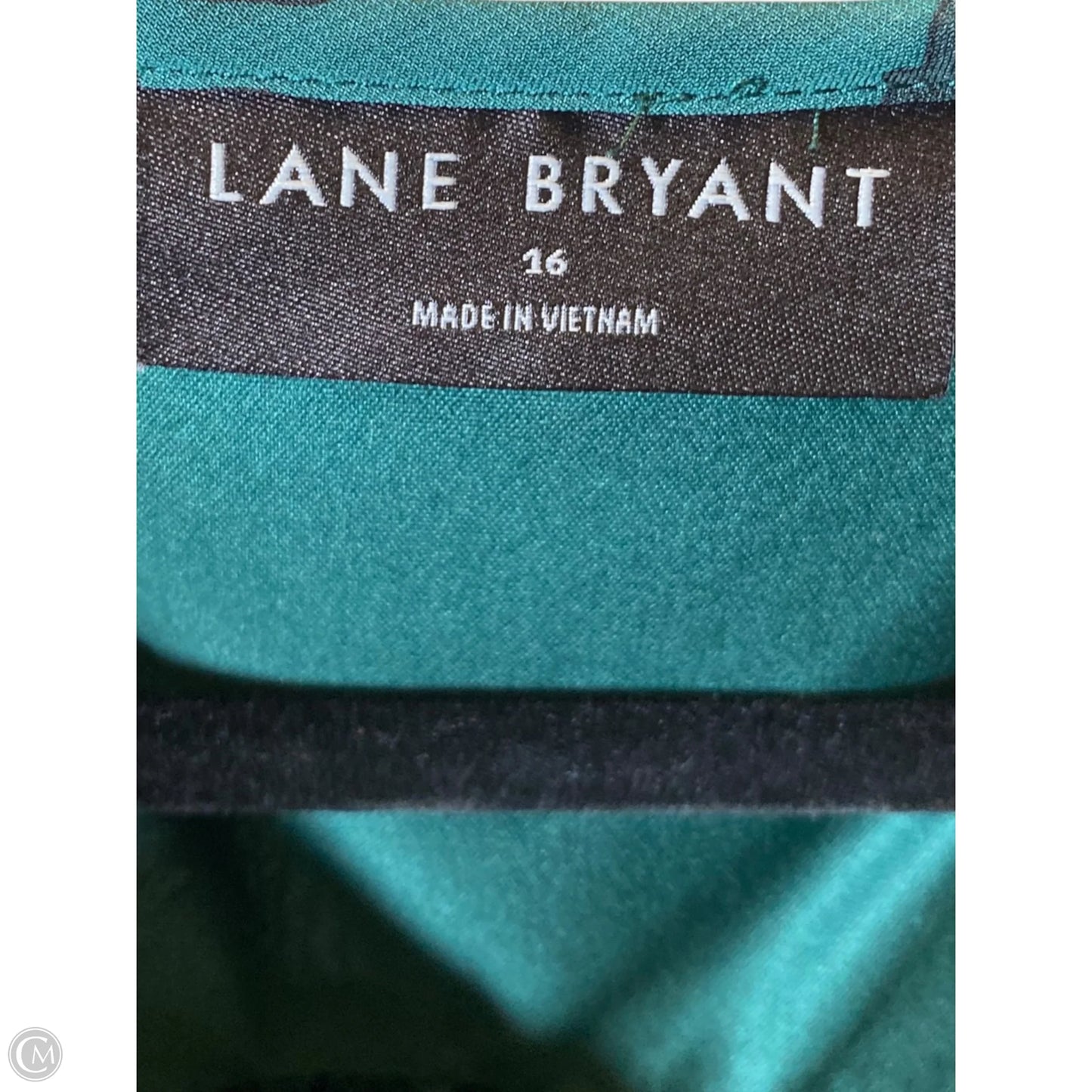 Top Long Sleeve By Lane Bryant In Black & Green, Size: 16