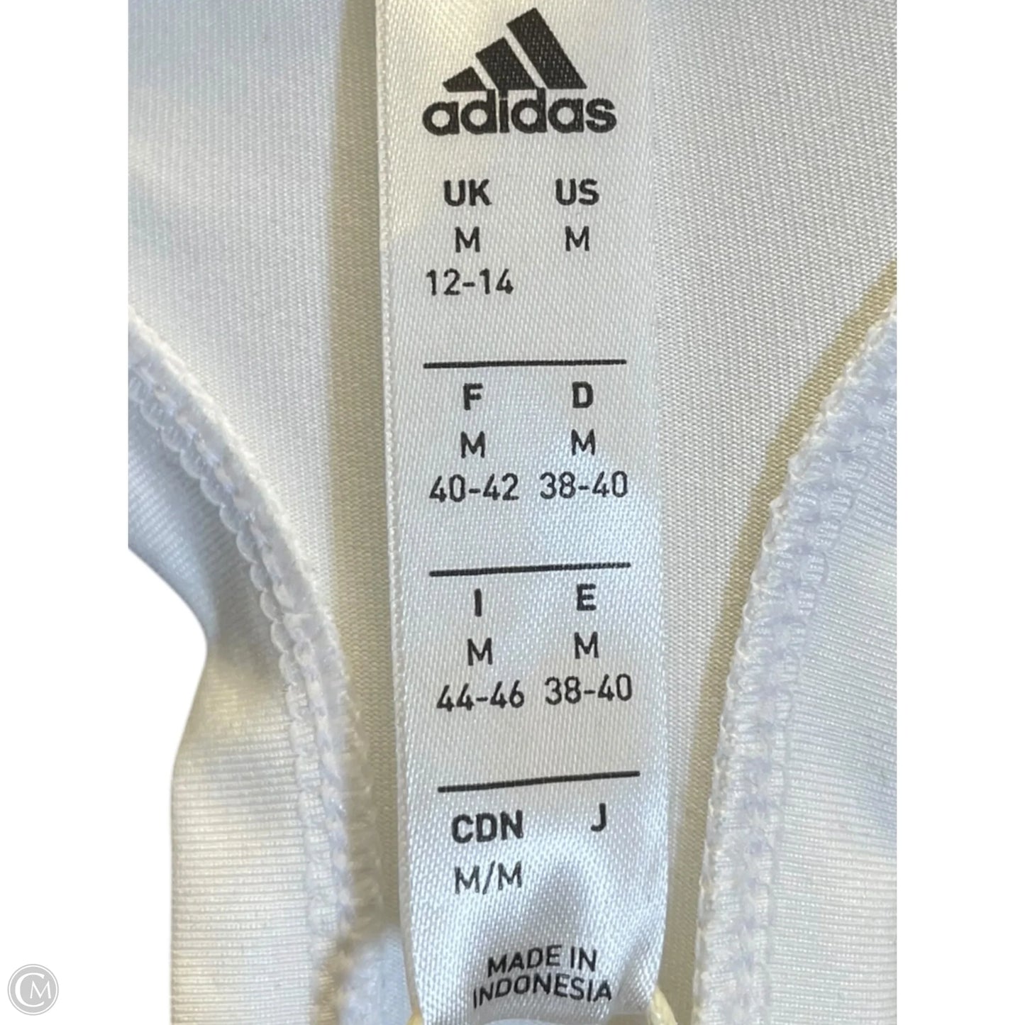 Athletic Tank Top By Adidas In White, Size: M