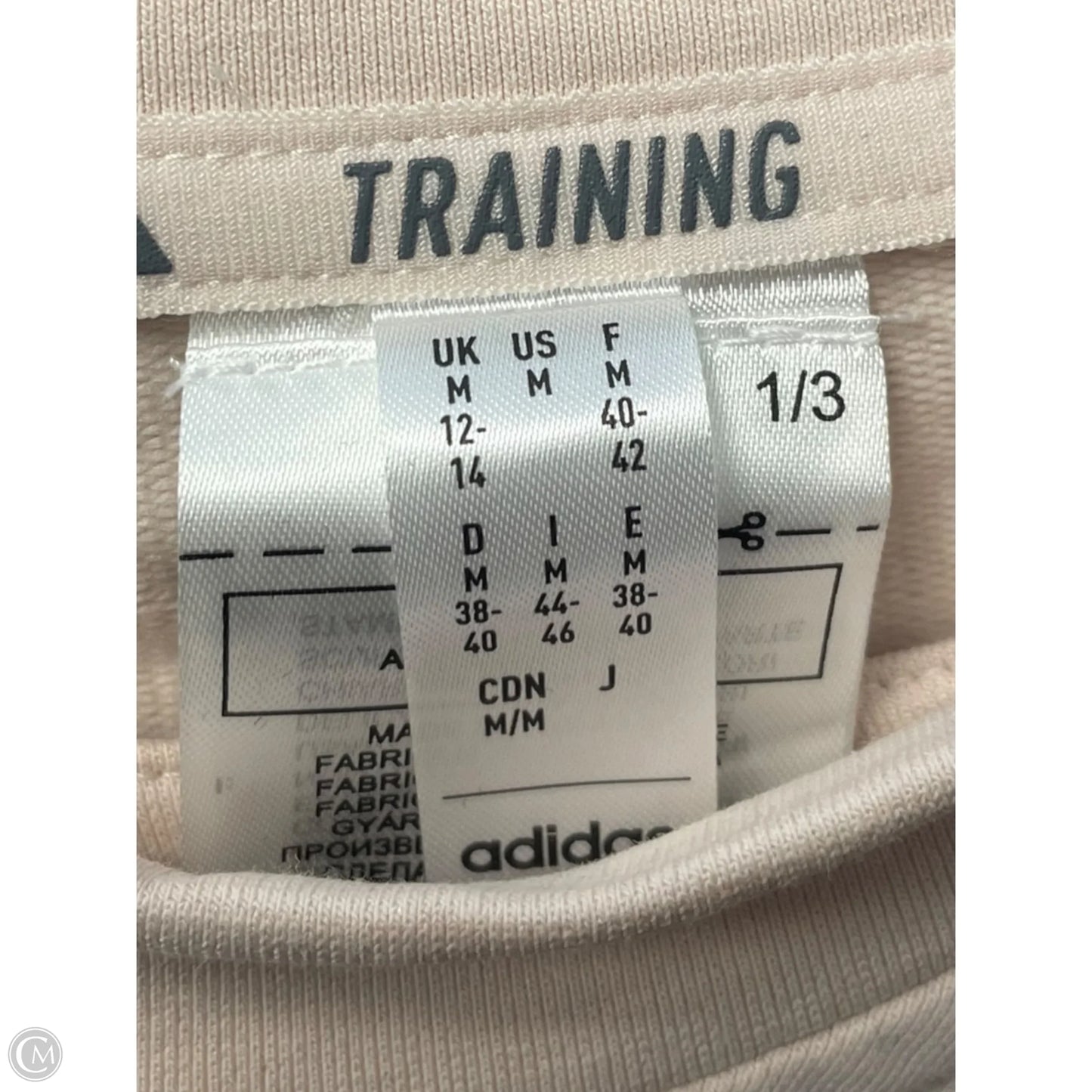 Top Long Sleeve By Adidas In Beige, Size: M